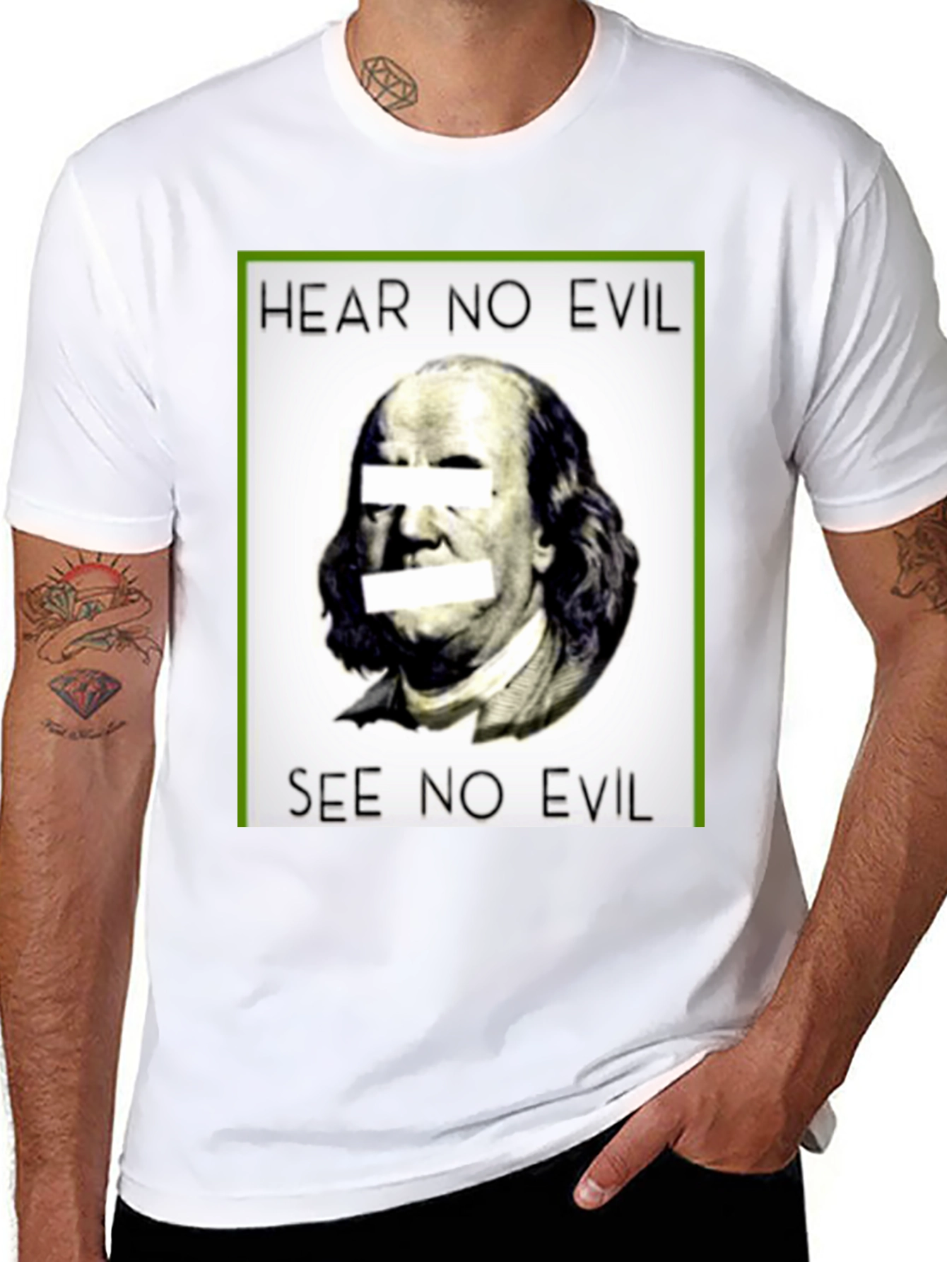 Hear No See No Evil Graphic T-Shirt - 8