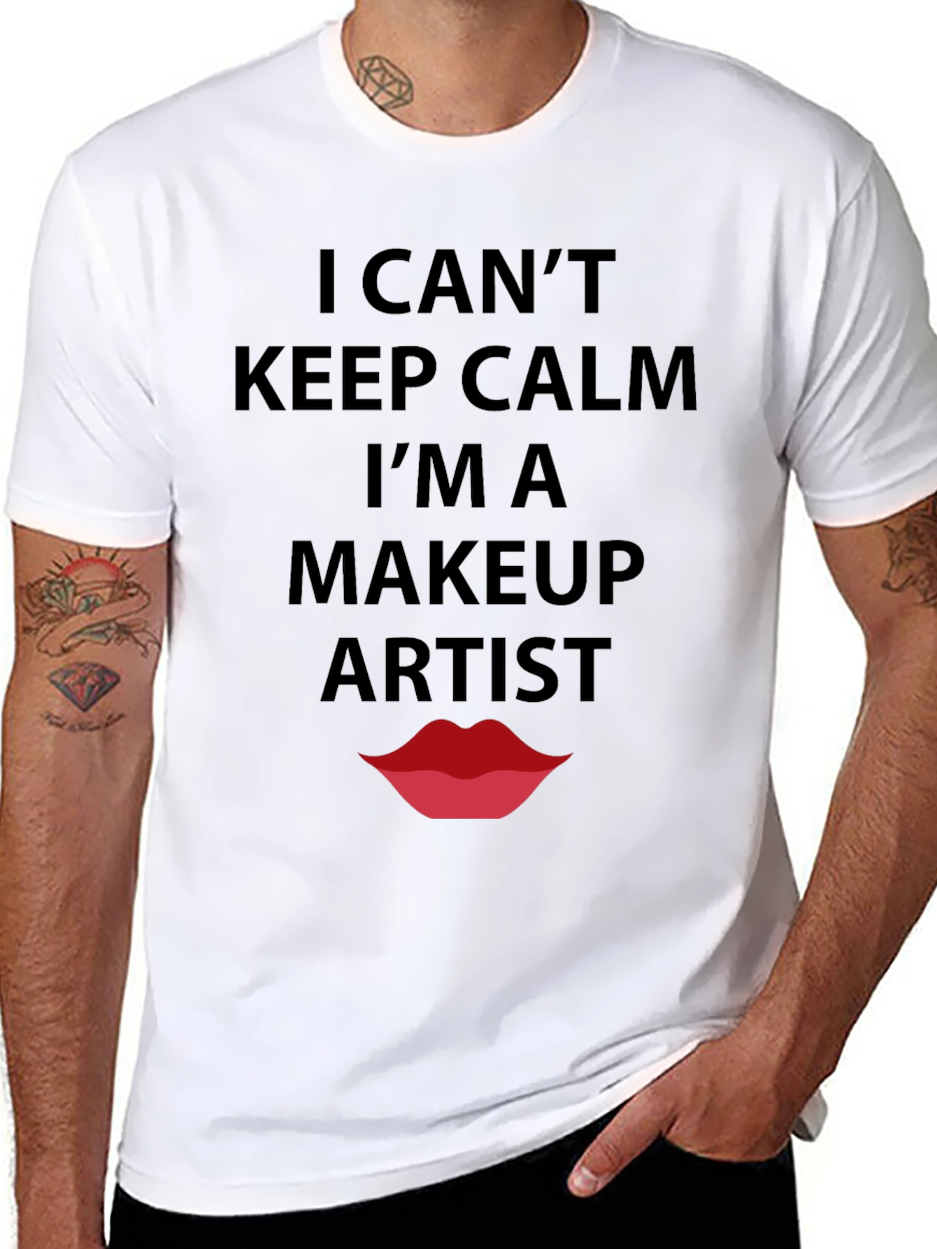 Black Makeup Artist T-Shirt - Keep Calm Funny Tee view 8