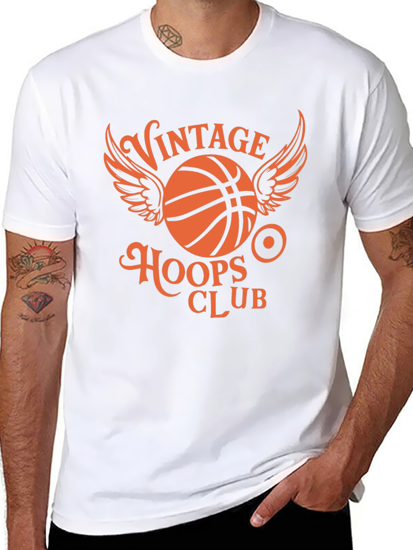 Black Vintage Hoops Club Graphic Tee view 8