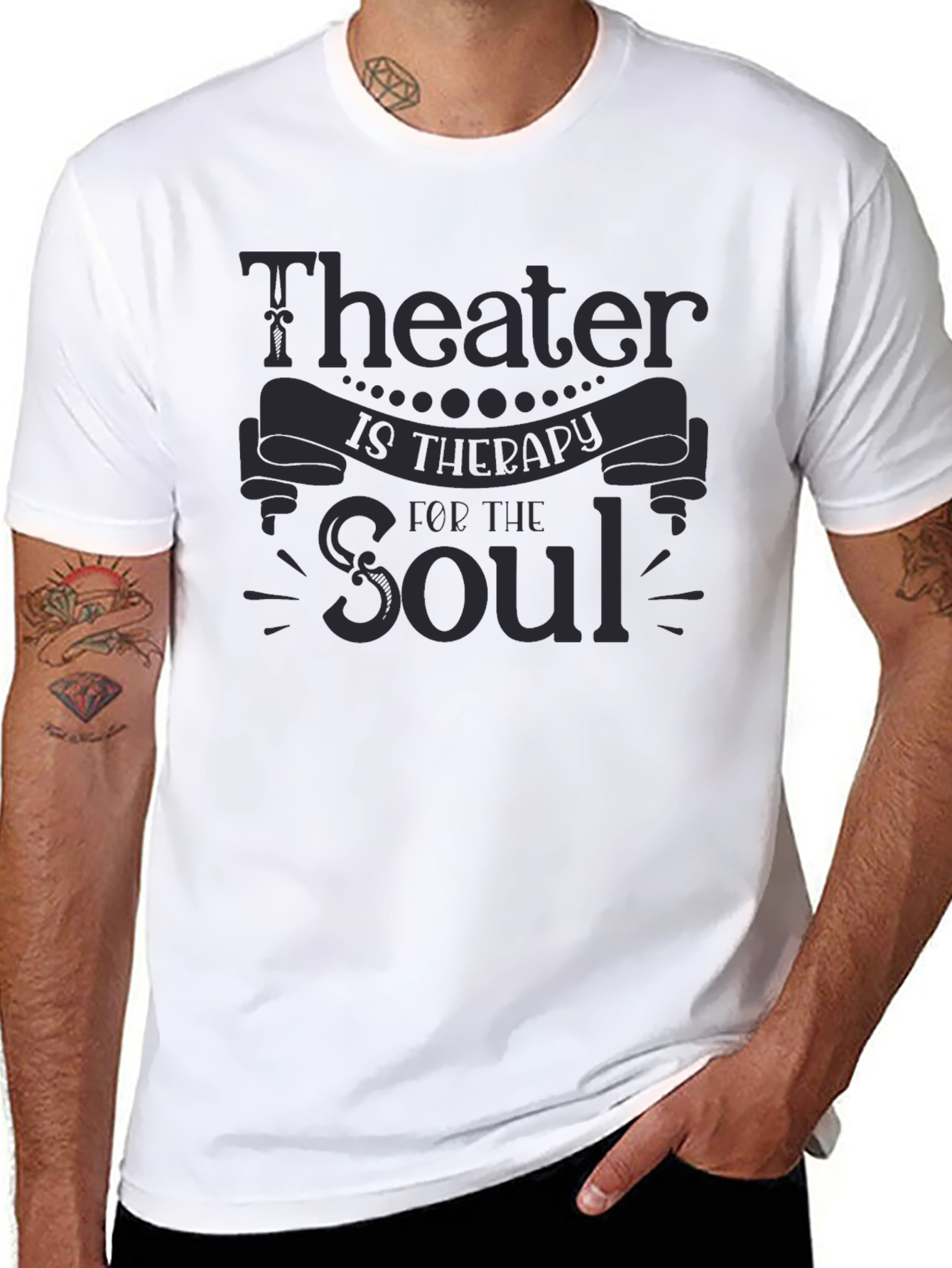 Black Theater is Therapy T-Shirt view 8