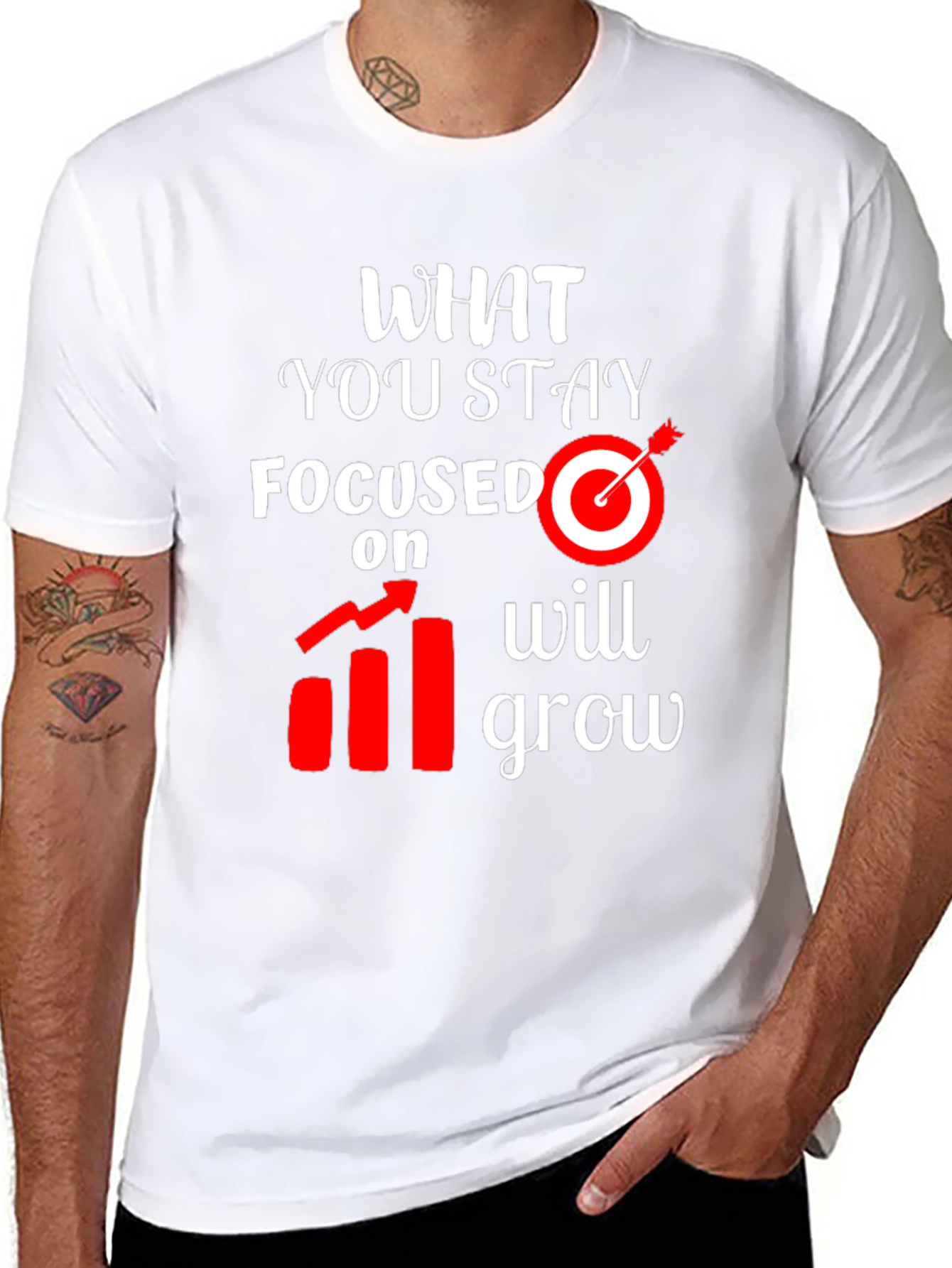 Motivational Black Graphic T-Shirt - 8