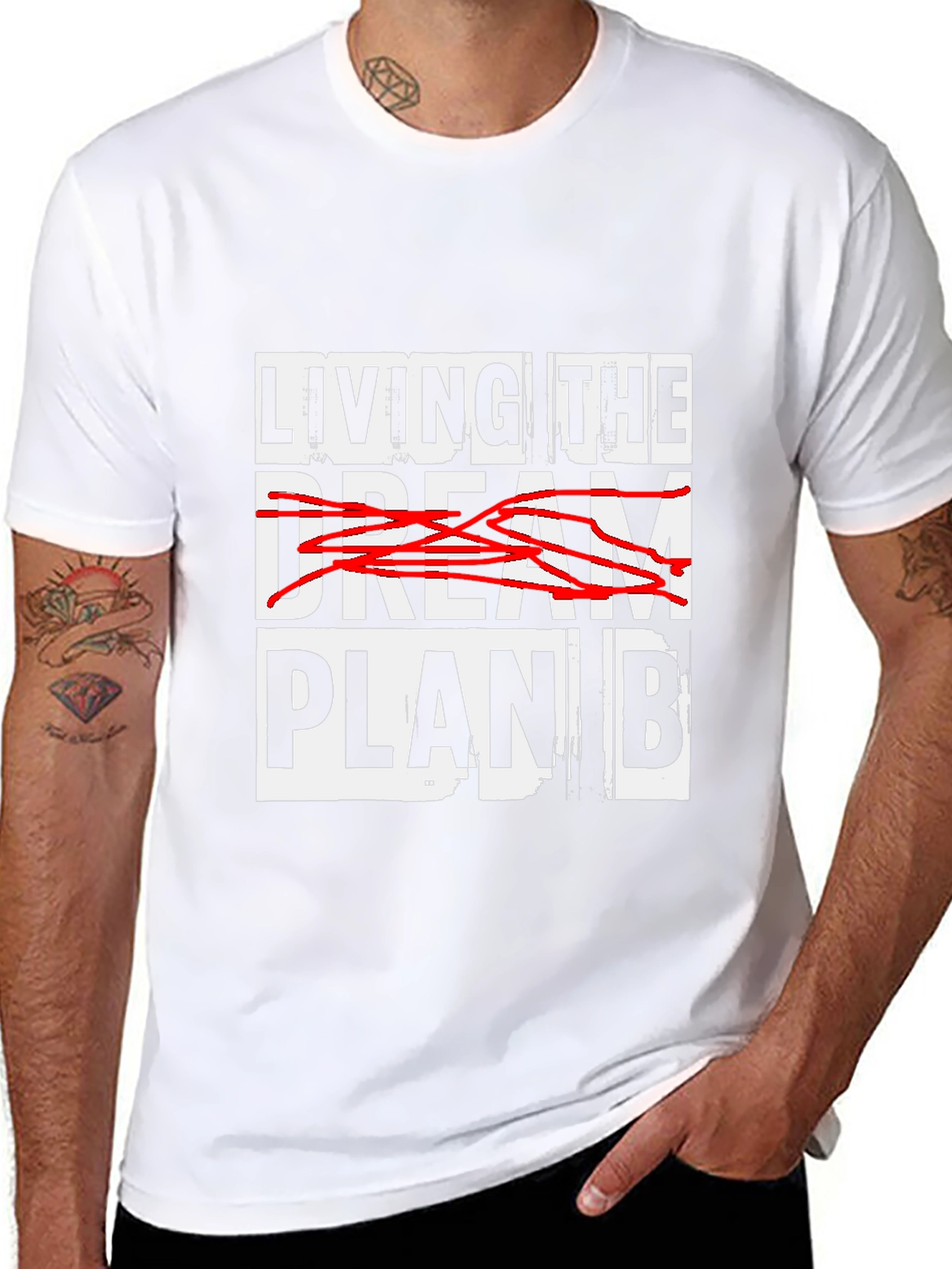Black Living the Plan B T-Shirt view 8