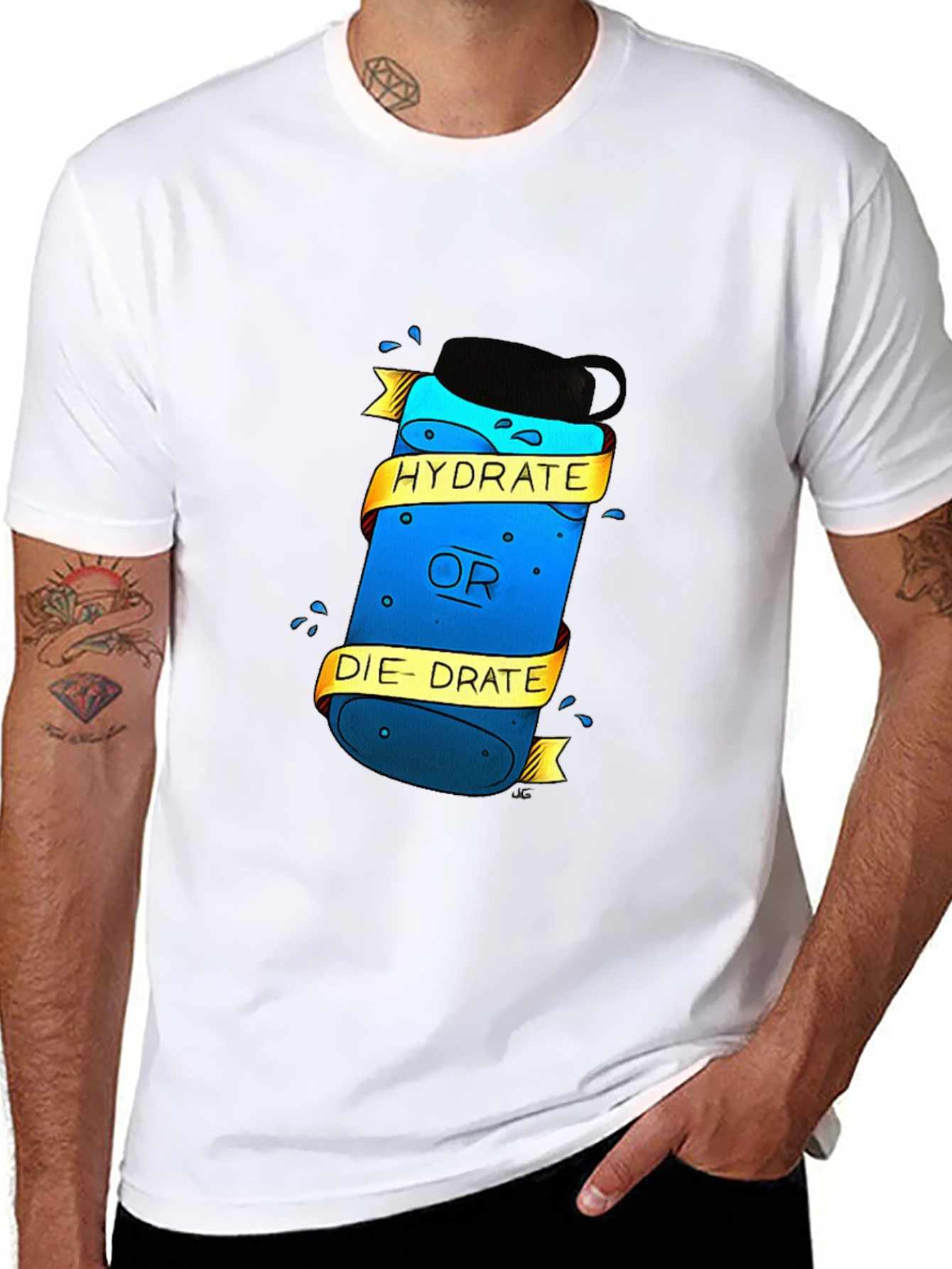 Hydrate or Die-drate Graphic T-Shirt - 8