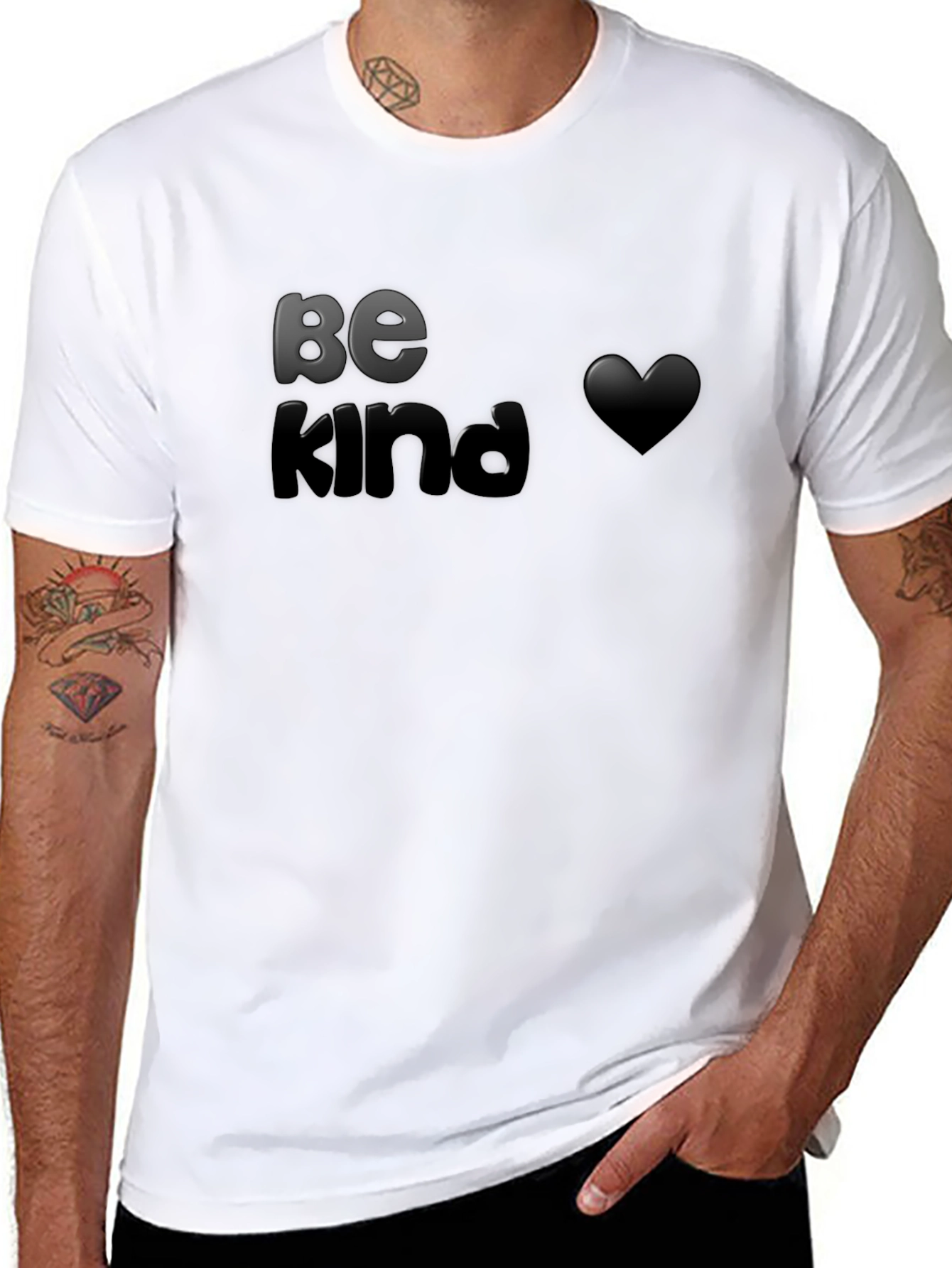 Black Be Kind Graphic T-Shirt - Soft Black Tee view 8