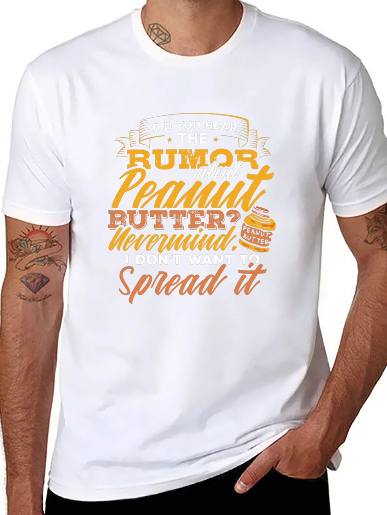 Black Peanut Butter Humor T-Shirt view 8