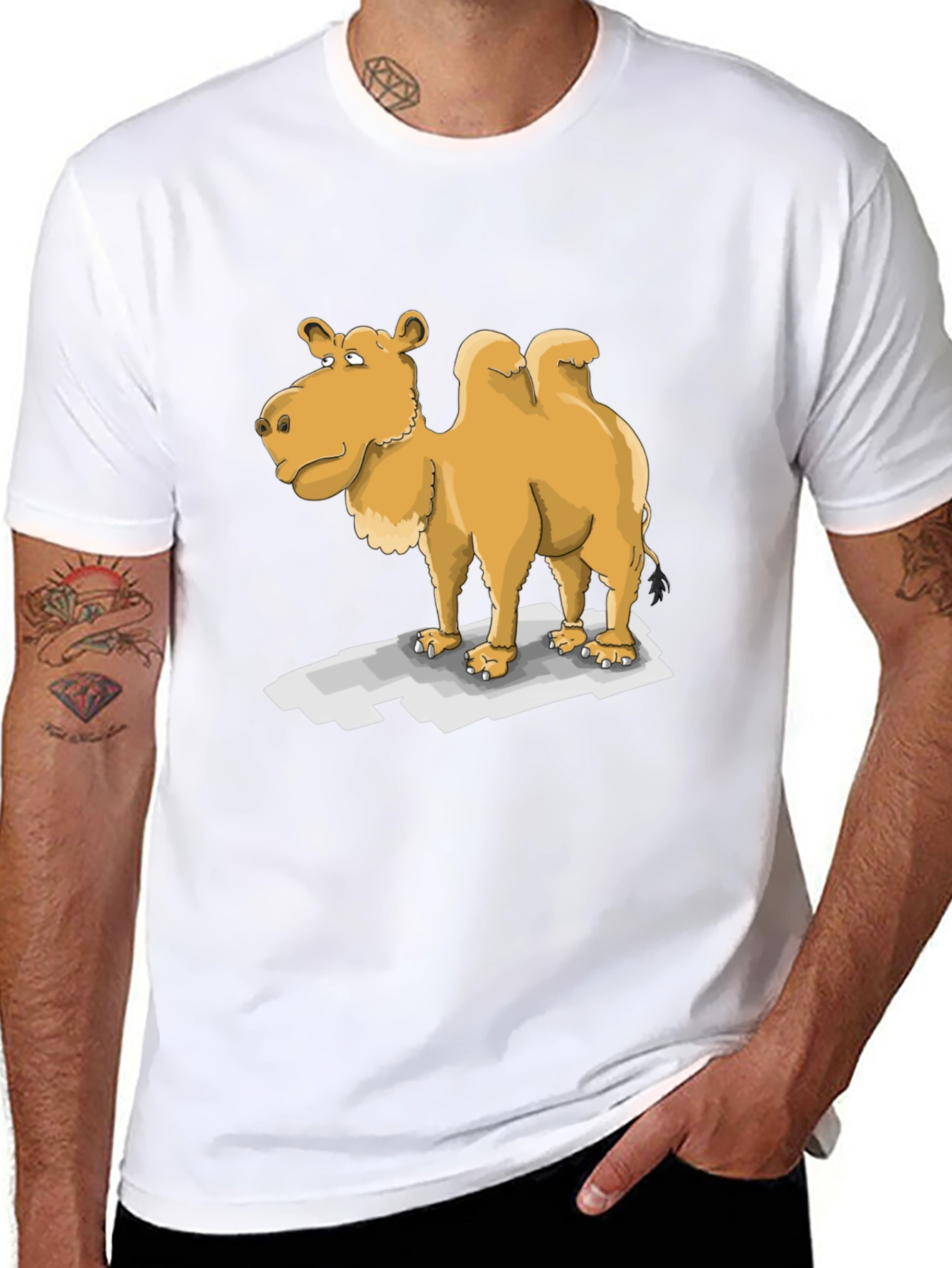 Black Camel Cartoon T-Shirt view 8