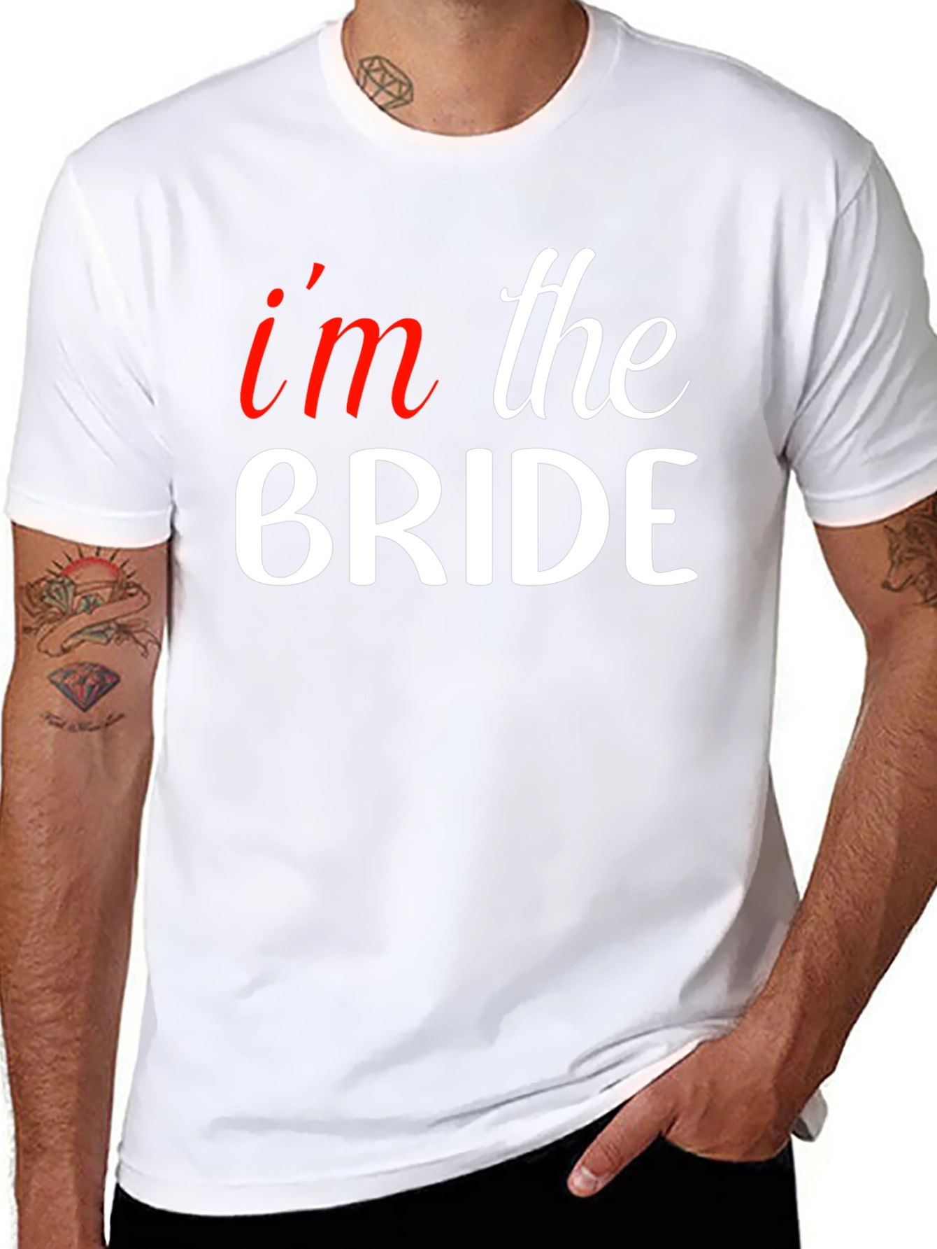 Black I'm the Bride T-Shirt - Bride To Be Tee view 8