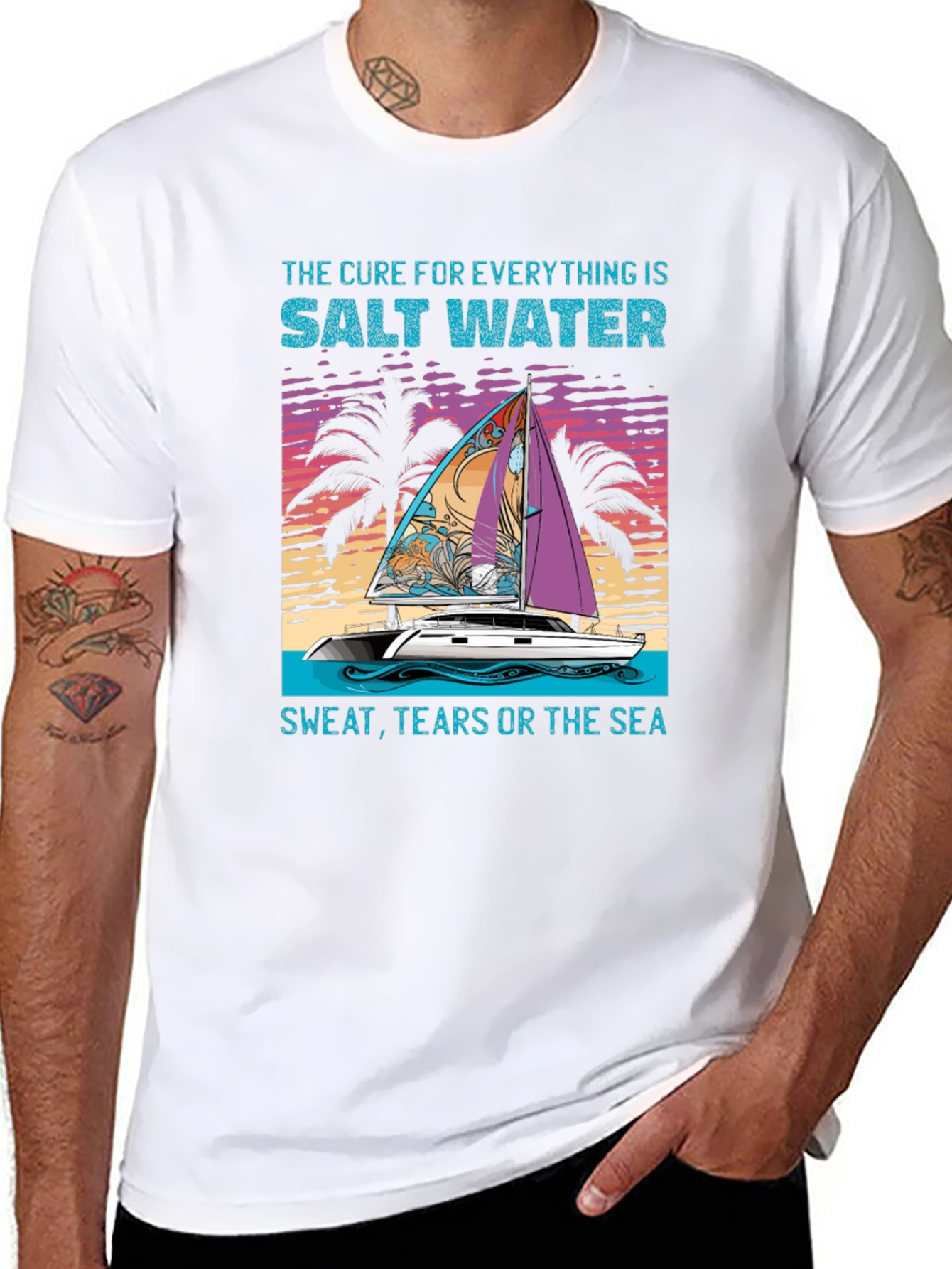 Black Salt Water Cure Graphic Tee view 8