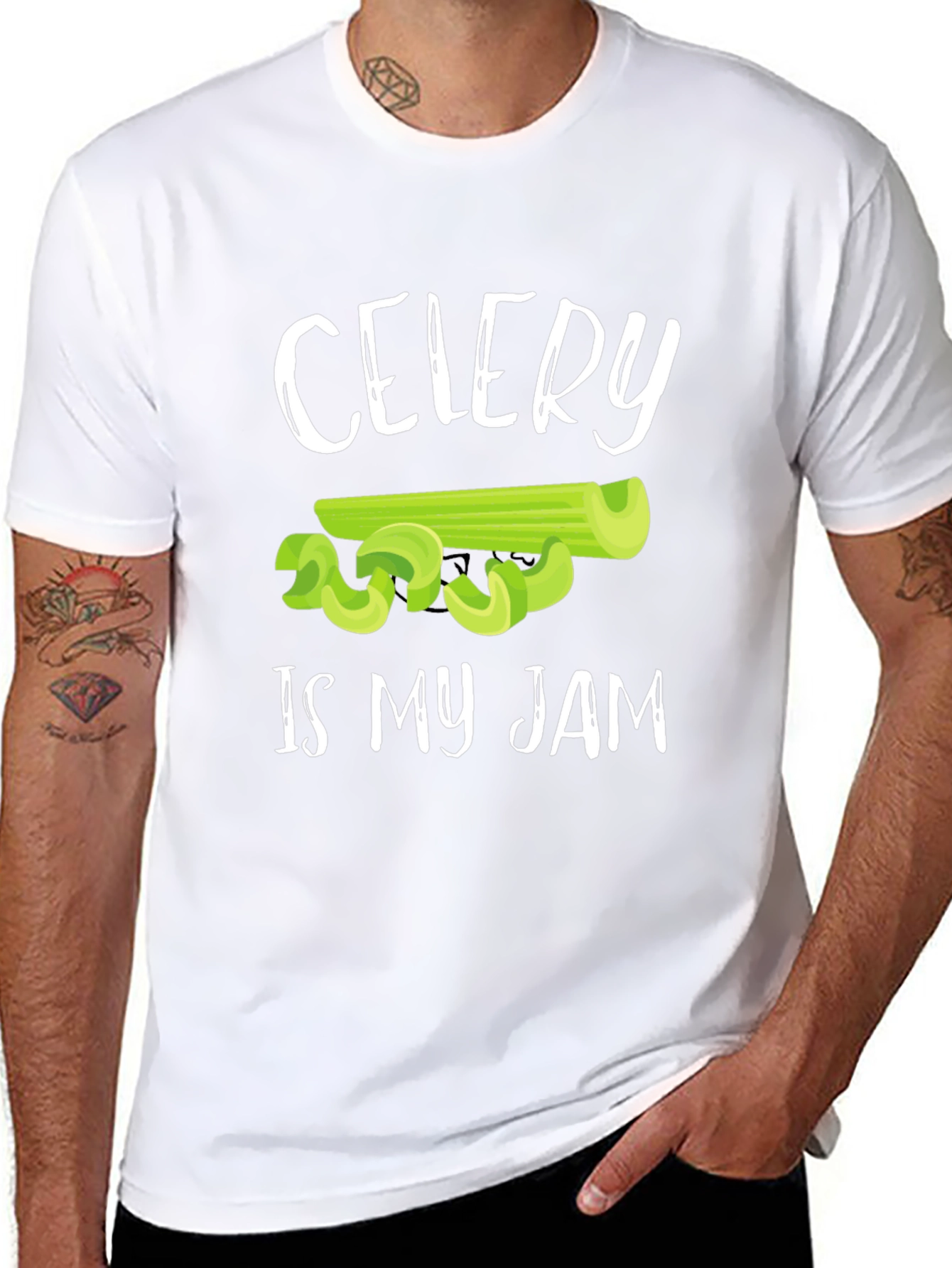 Black Celery Is My Jam T-Shirt - Funny Veggie Tee view 8