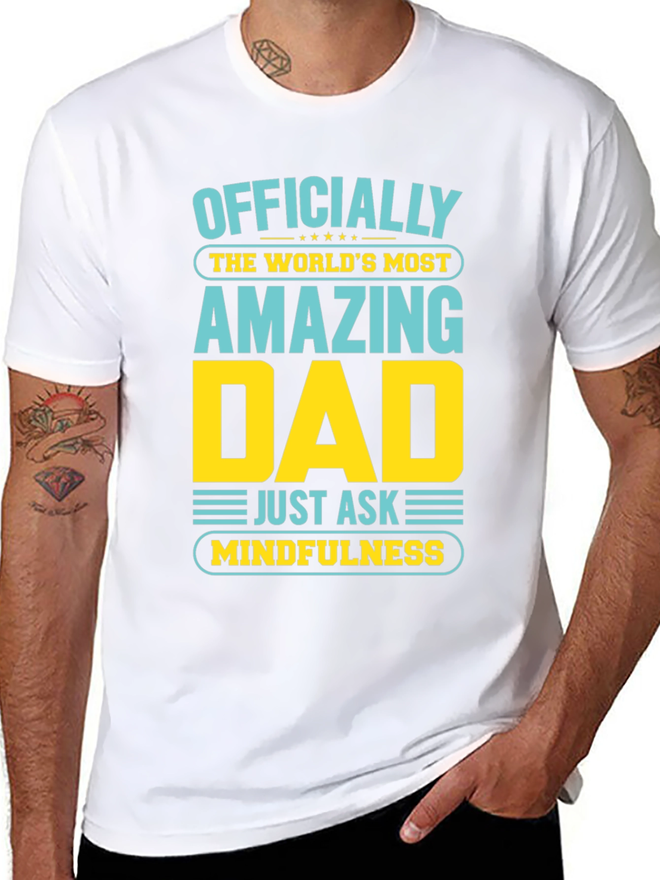 Black Officially Amazing Dad Graphic T-Shirt view 8