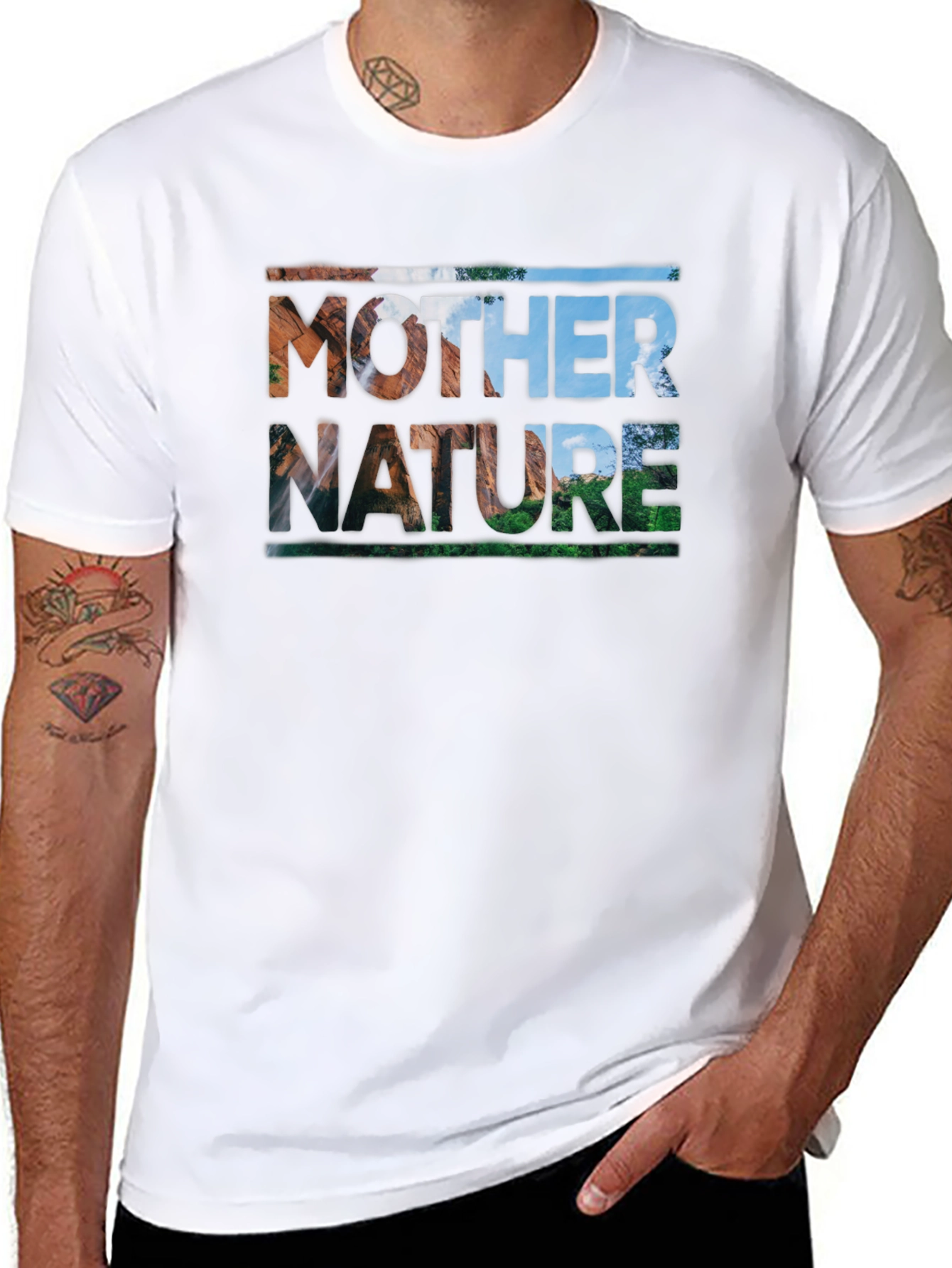 Black Mother Nature T-Shirt - Black Graphic Tee view 8