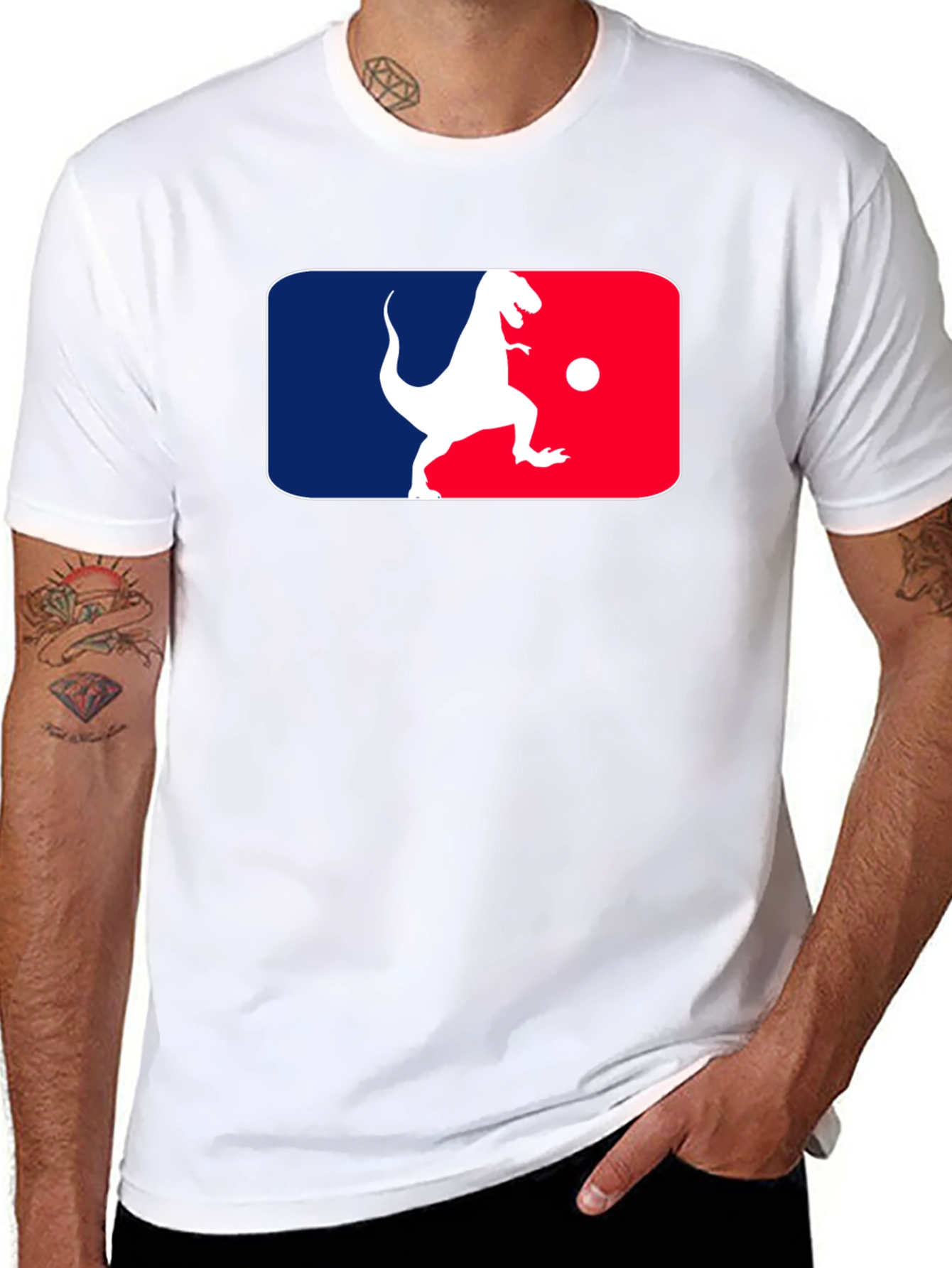 Black Dino Baseball T-Shirt view 8