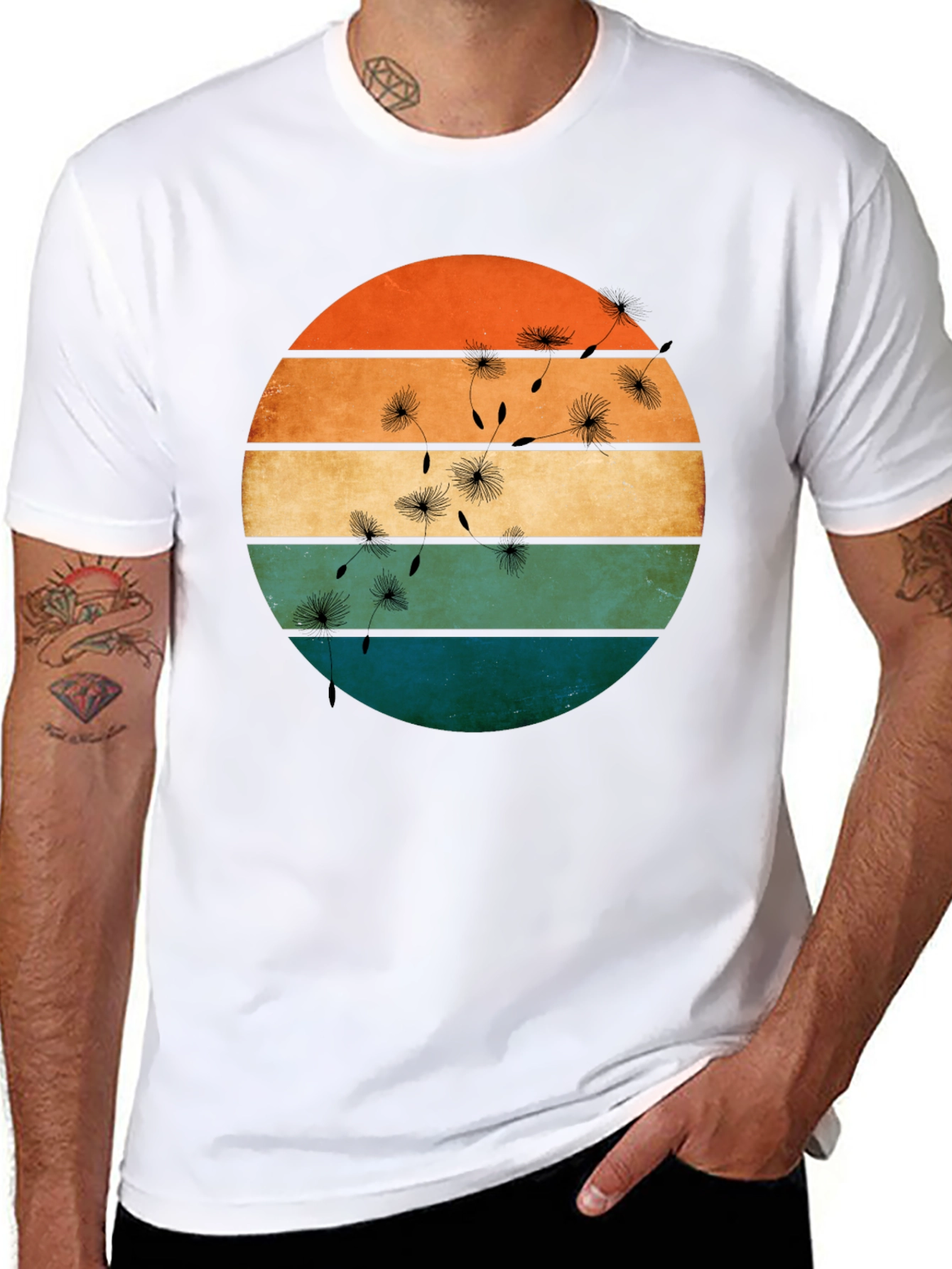 Retro Dandelion T-Shirt - Stylish Graphic Tee - 8