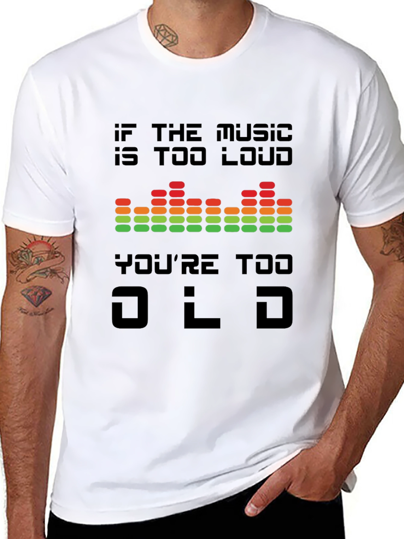 Black Music Too Loud T-Shirt - You're Too Old Graphic Tee view 8