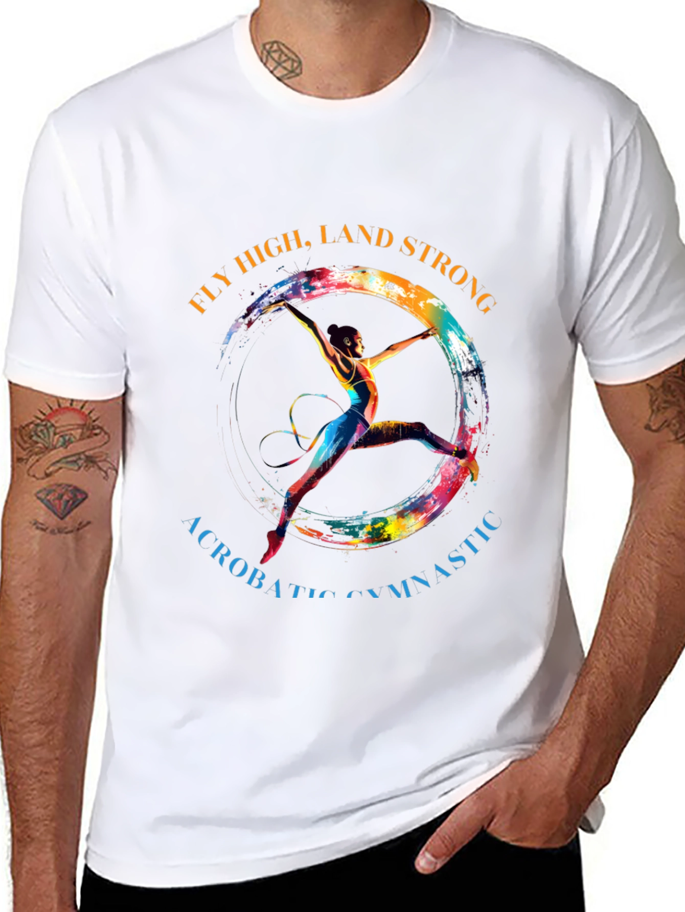 Black Gymnastics Fly High T-Shirt view 8