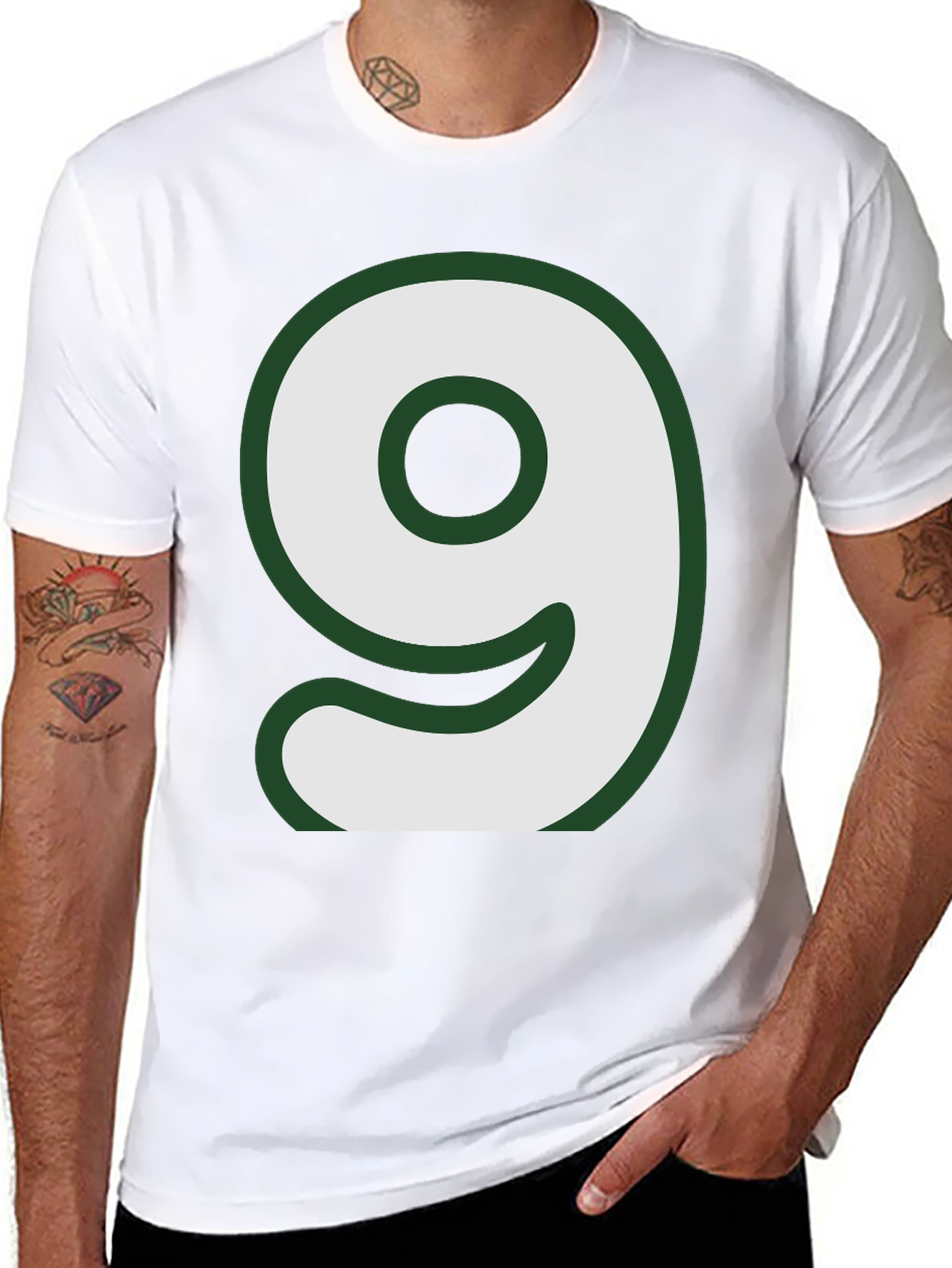 Black Number 9 Graphic T-Shirt - Casual Style view 8