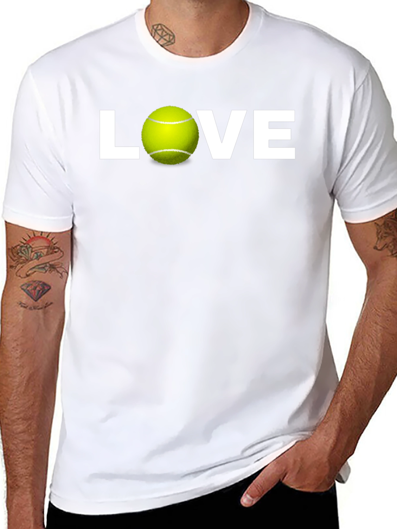 Black Tennis Lover Black T-Shirt view 8