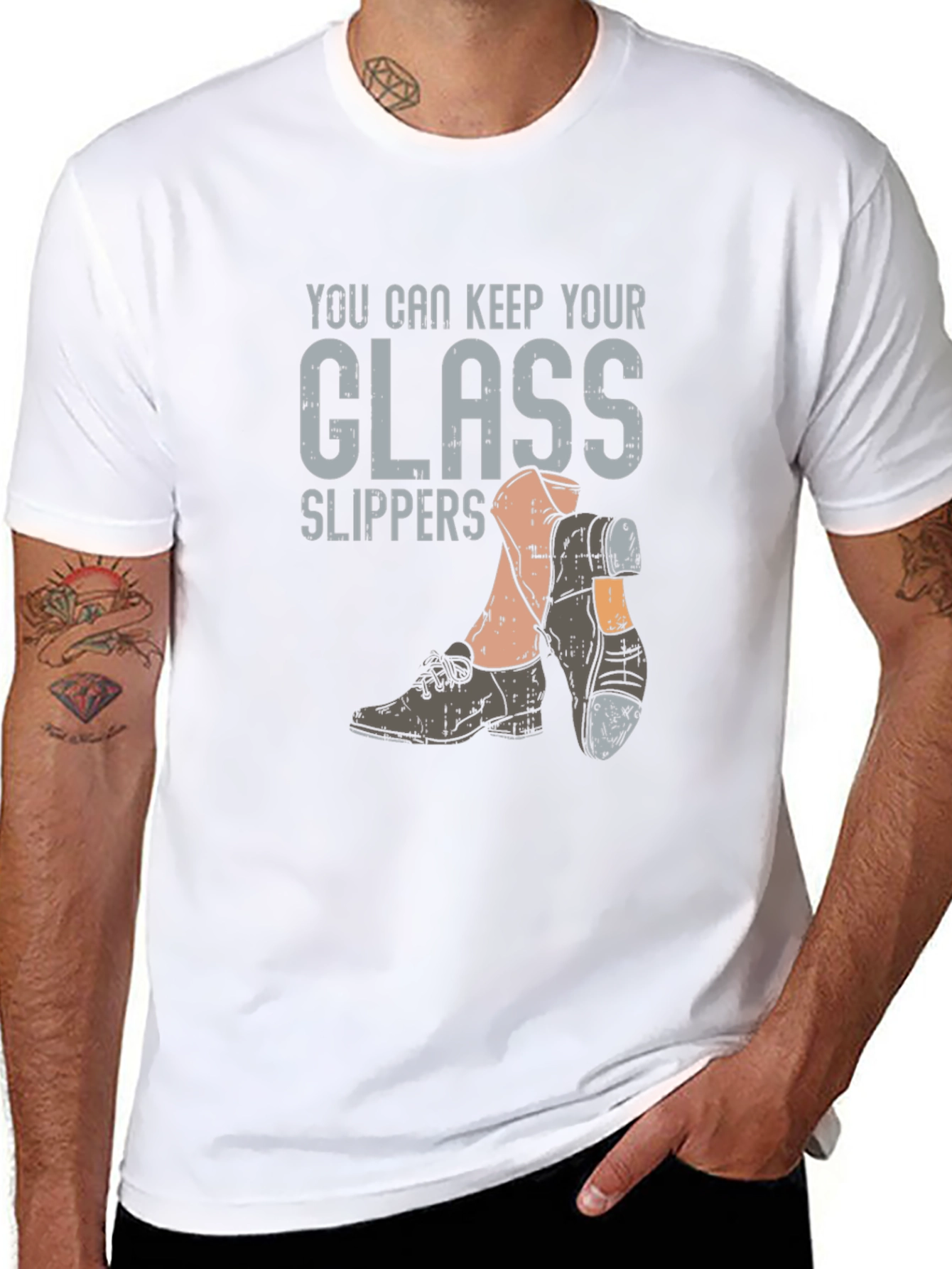 Black You Can Keep Your Glass Slippers Graphic Tee view 8