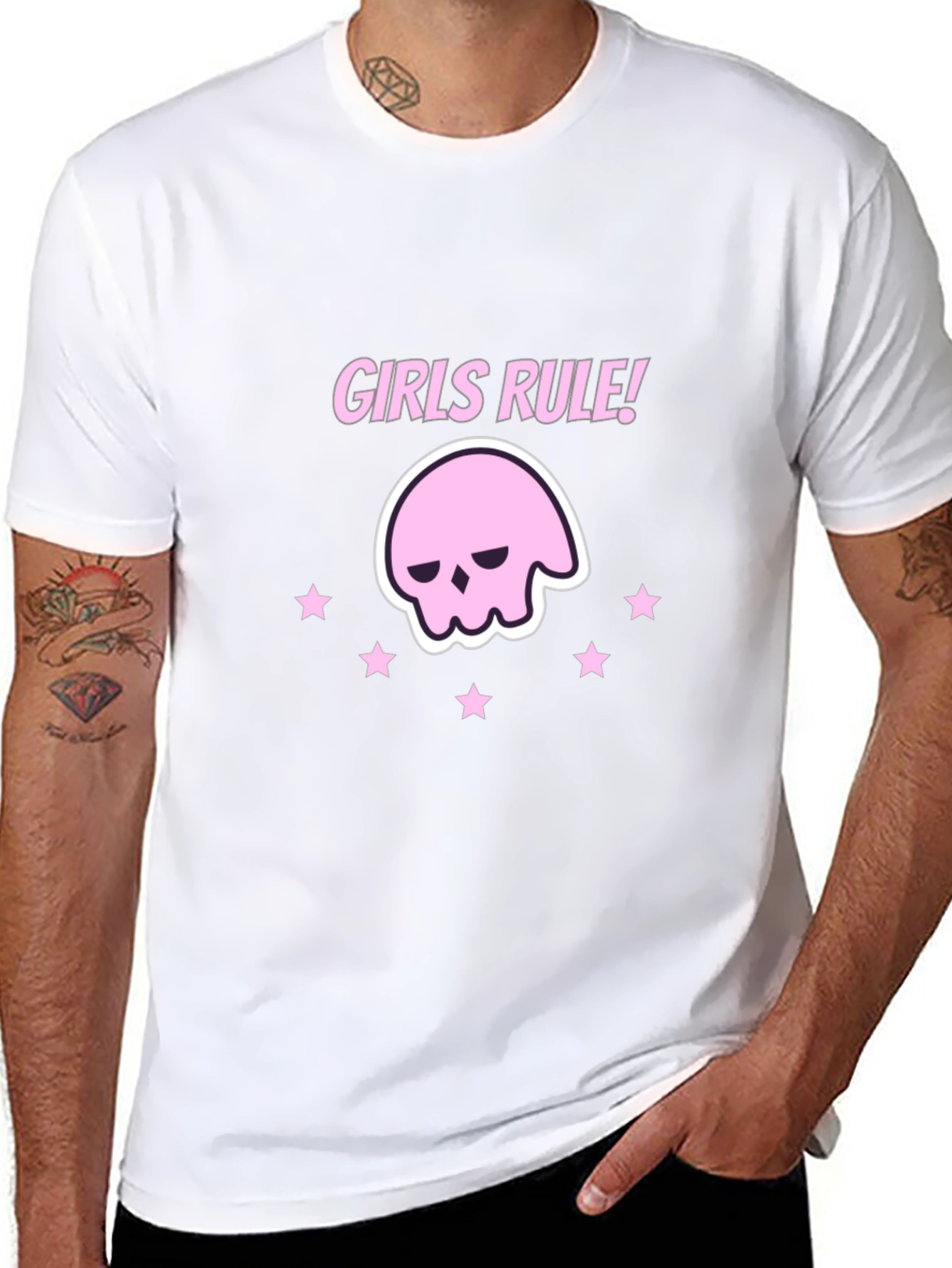 Black Girls Rule! Graphic Tee - Black Cotton T-Shirt view 8
