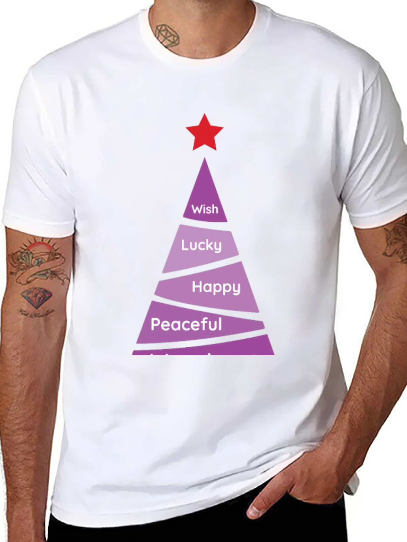 Black Festive Wishes Graphic Tee view 8