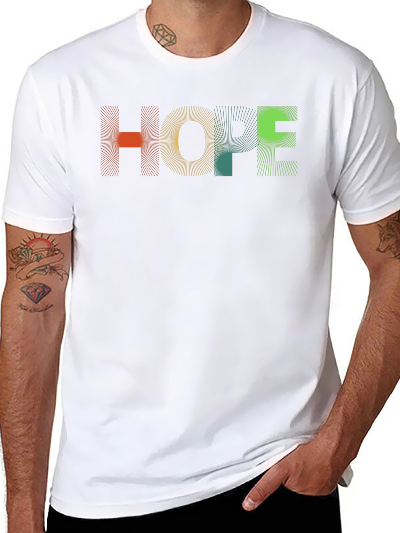 Black HOPE Graphic Tee - Modern Abstract Design, Unisex Fit view 8