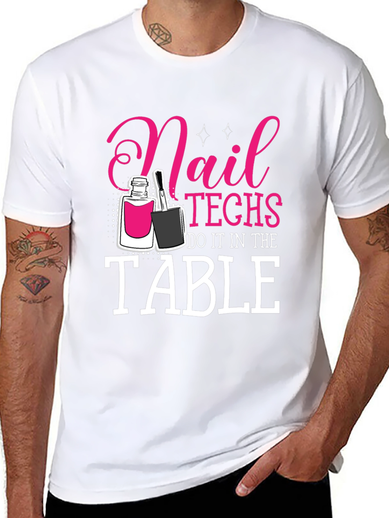 Black Nail Techs Do It in the Table T-Shirt view 8