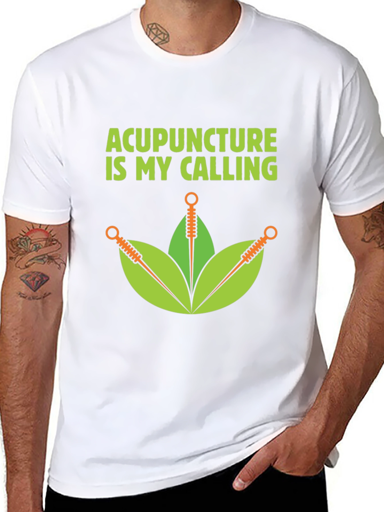 Black Acupuncture Is My Calling T-Shirt view 8