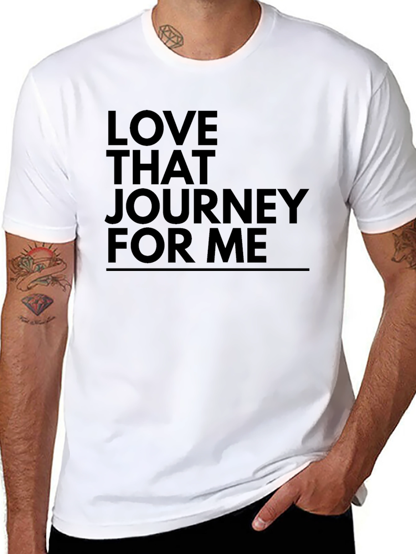 Black Love That Journey For Me Graphic Tee - Black view 8