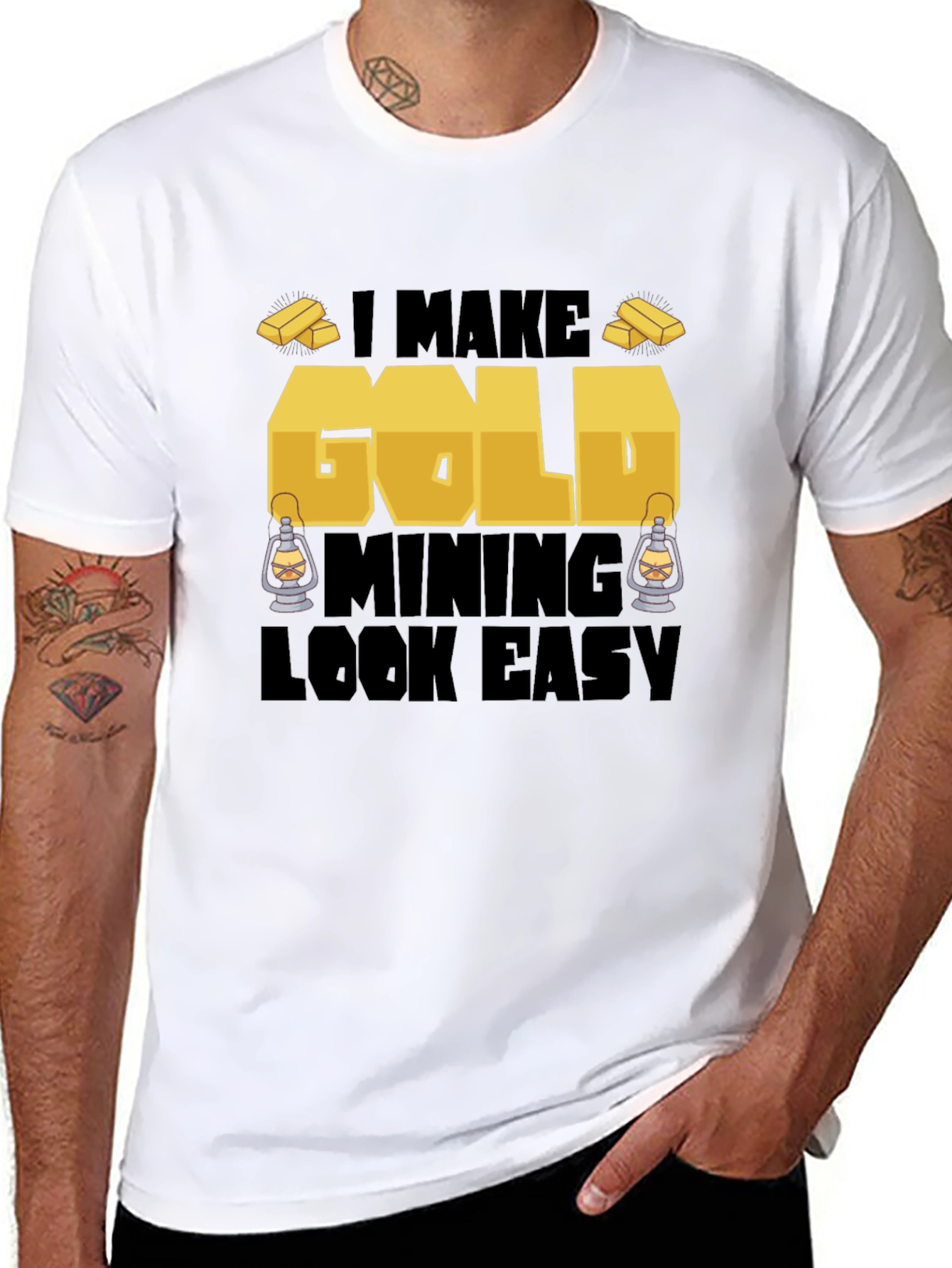 Black Gold Mining T-Shirt - Funny Miner Tee view 8