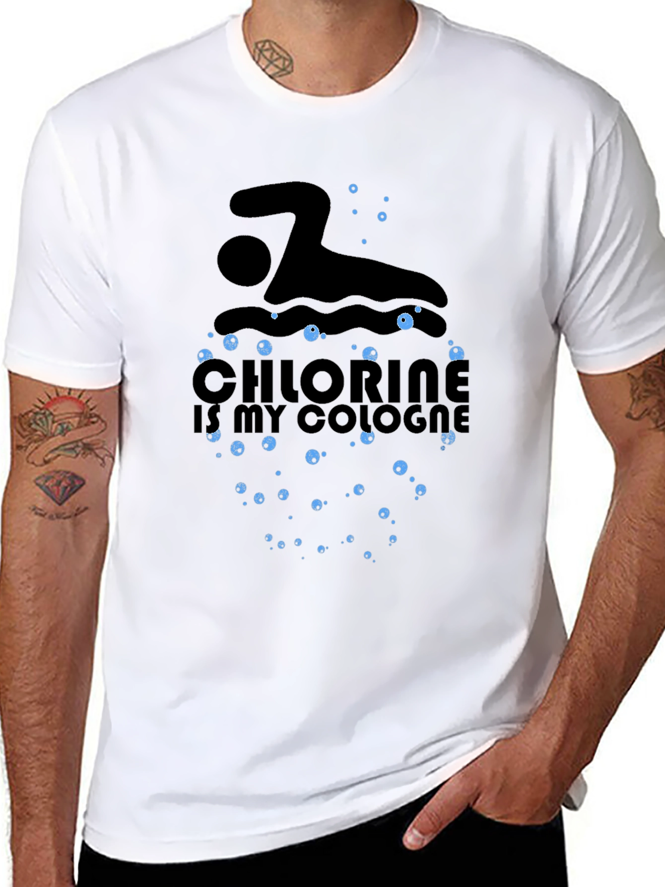 Chlorine is My Cologne Swimmer T-Shirt - 8