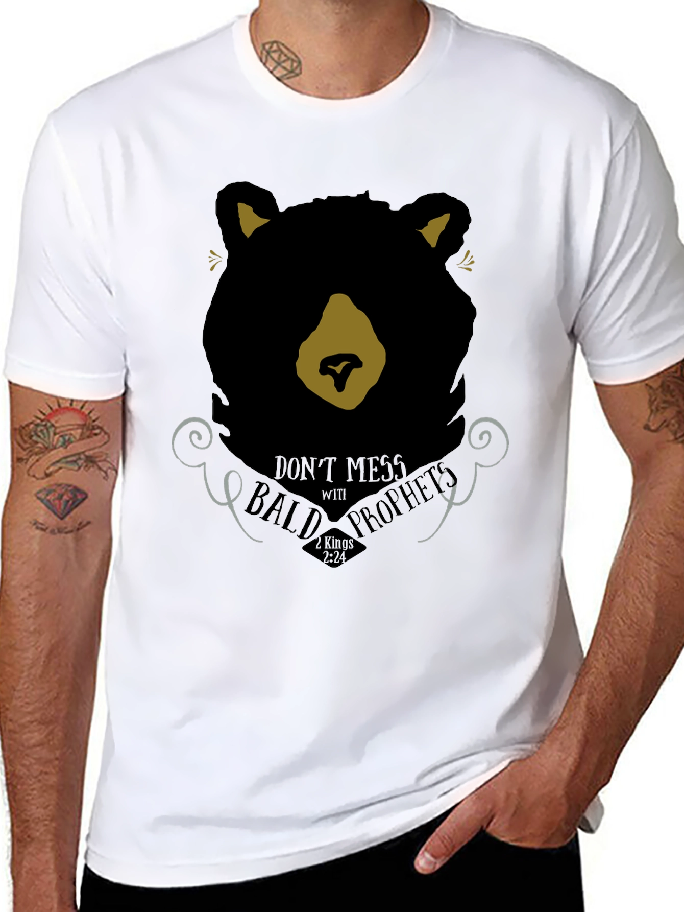 Black Don't Mess With Bald Prophets T-Shirt view 8