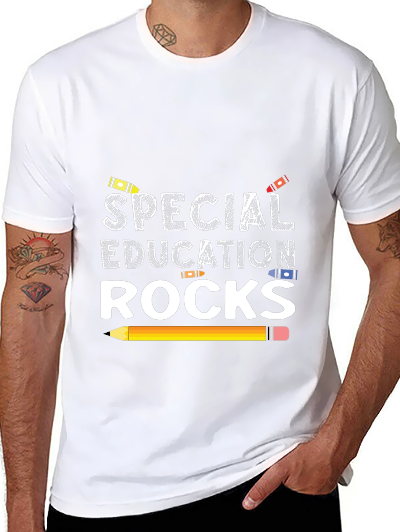 Black Special Education Rocks Graphic Tee view 8
