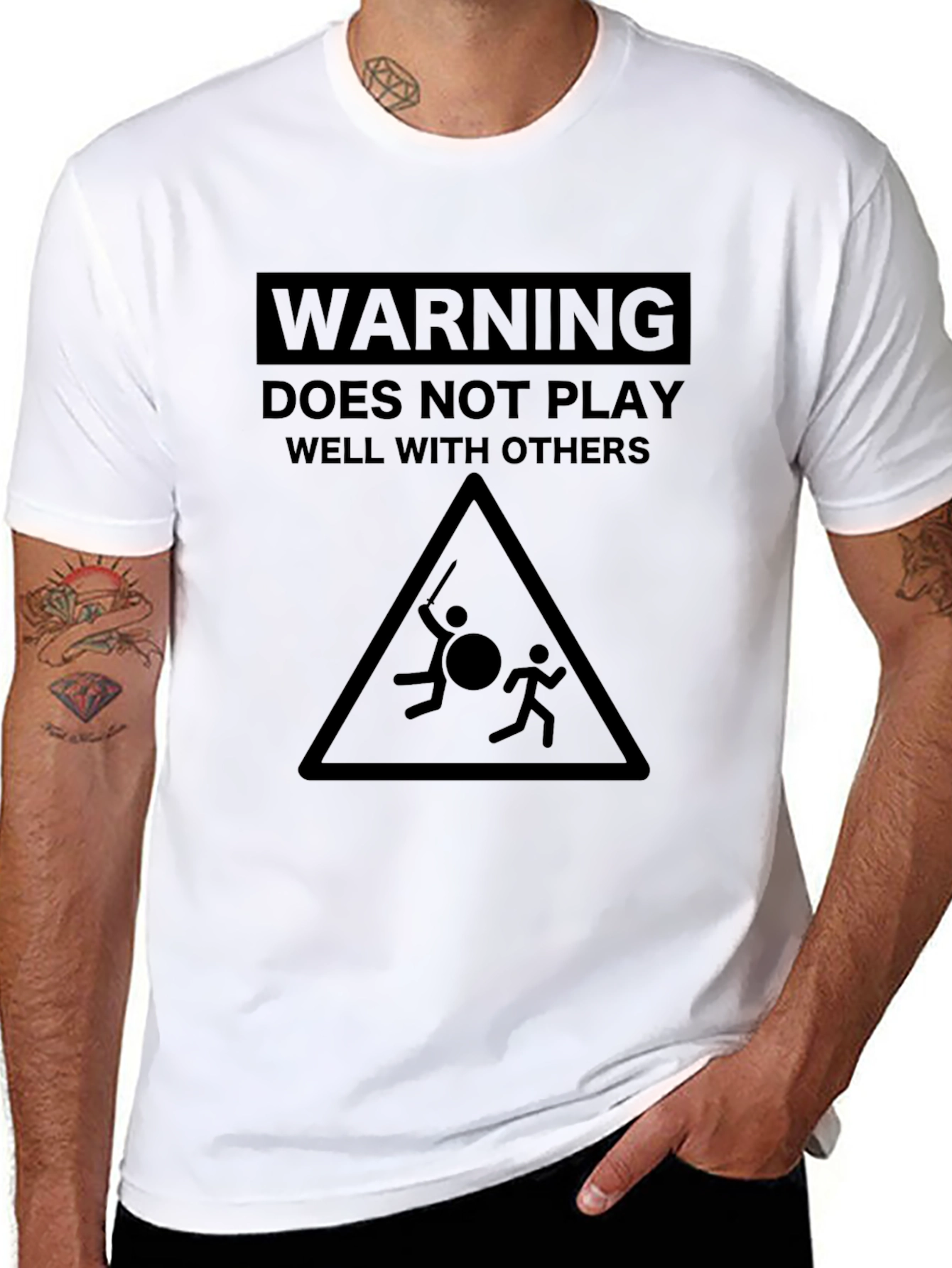 Warning: Does Not Play Well With Others T-Shirt - 8