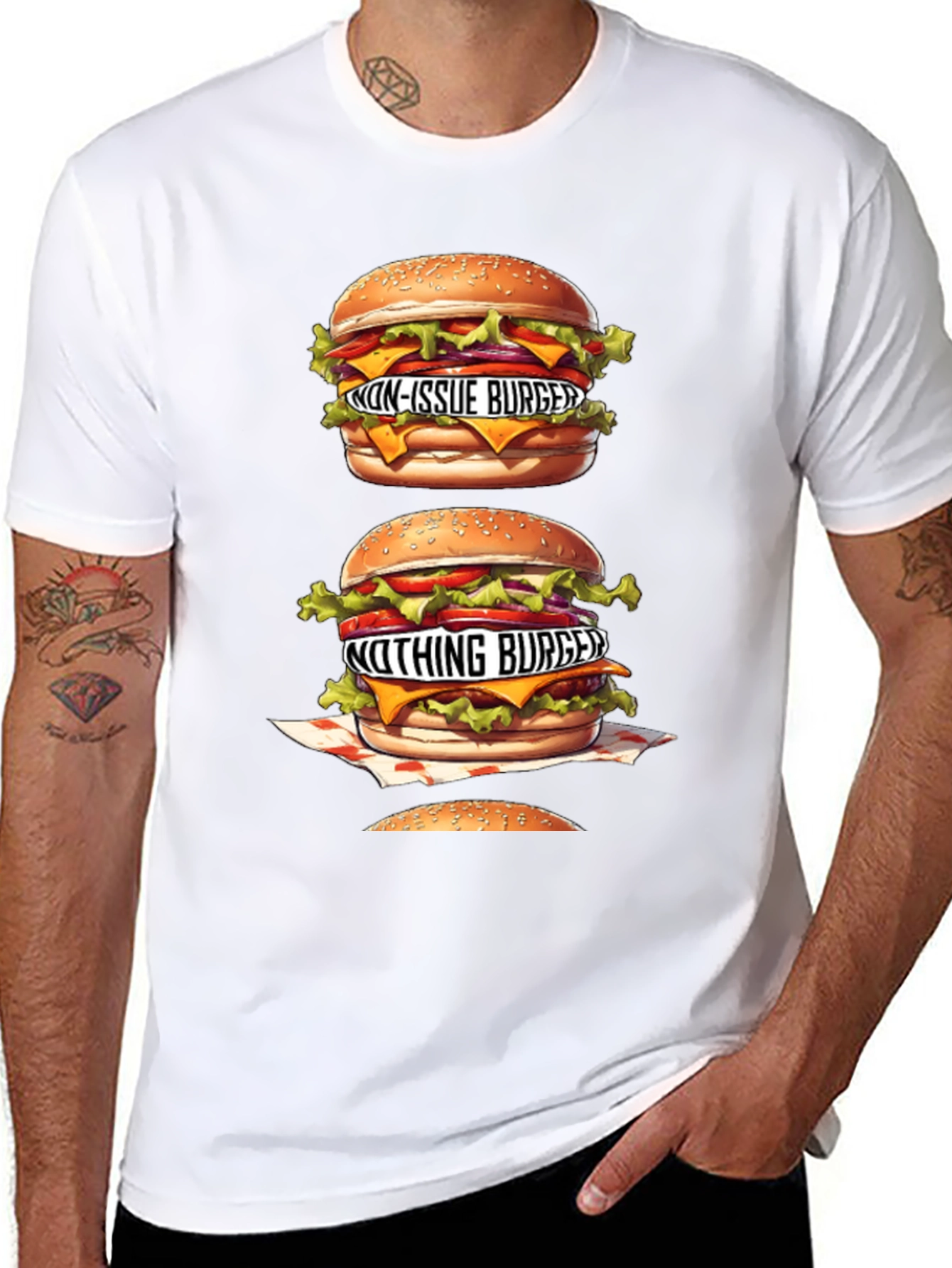 Black Burger Graphic Tee - "Non-Issue" & "Nothing" Burgers view 8