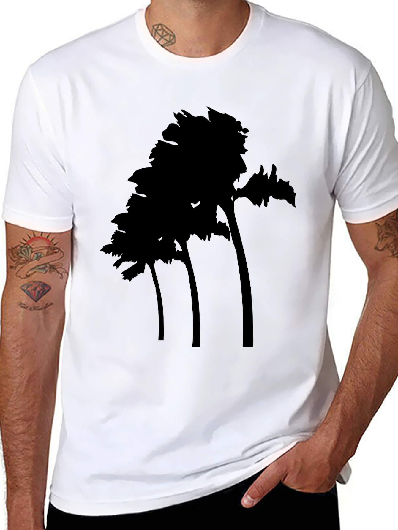 Black Black Trees Graphic Tee - Casual Comfort view 8