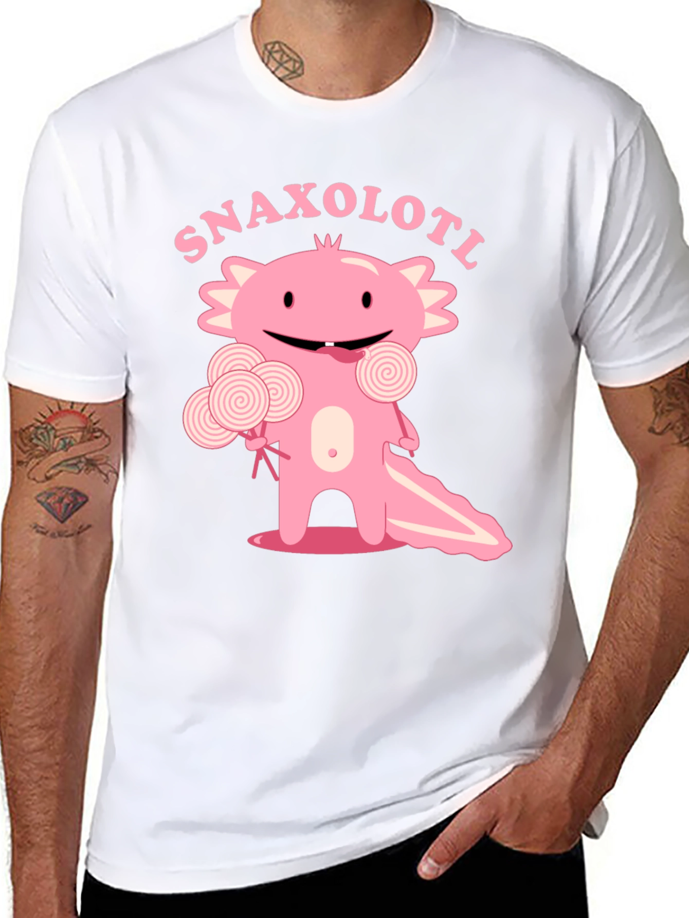 Snaxolotl T-Shirt - Cute Axolotl Candy Design - 8