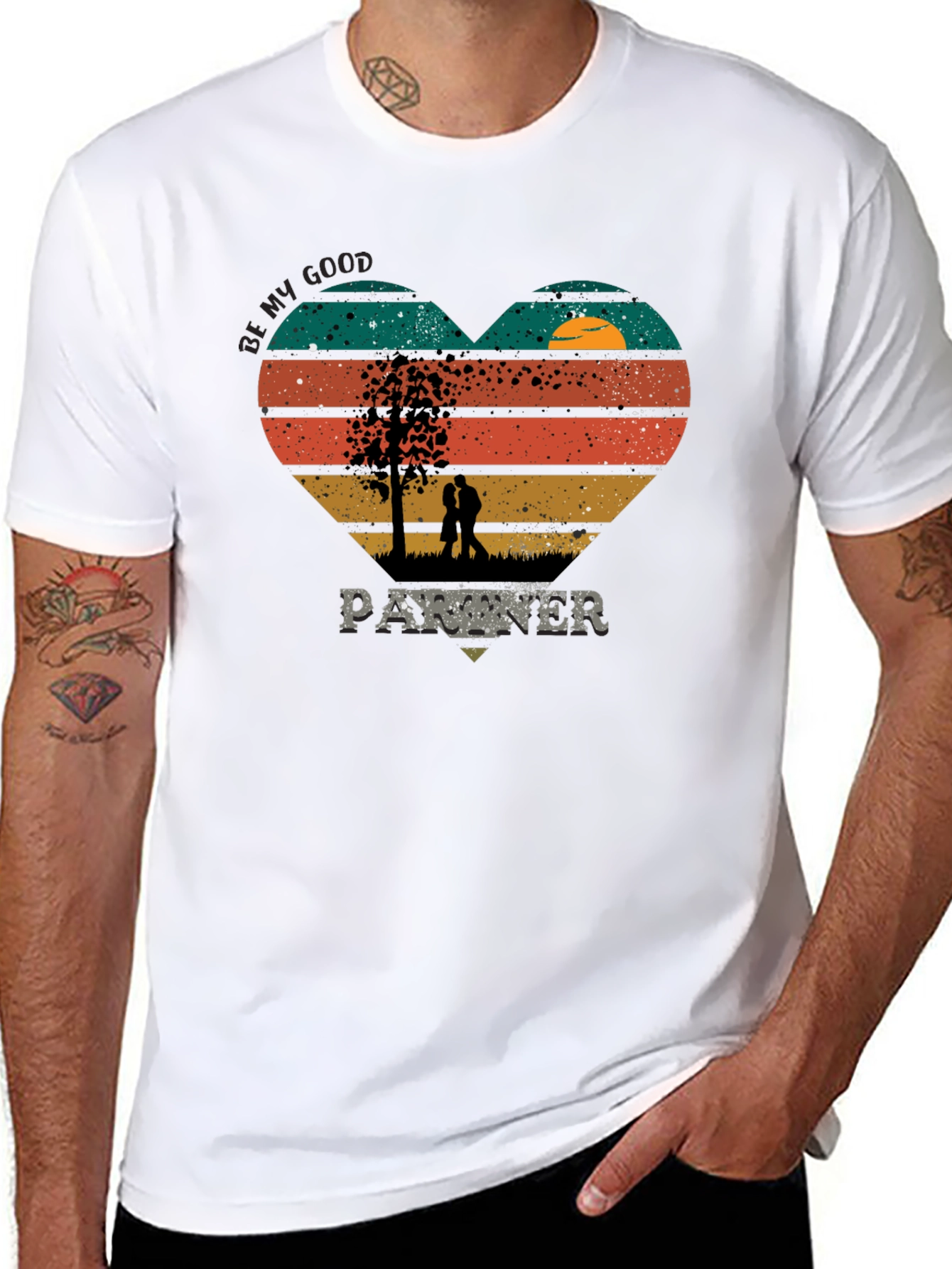 Black Be My Good Partner T-Shirt view 8