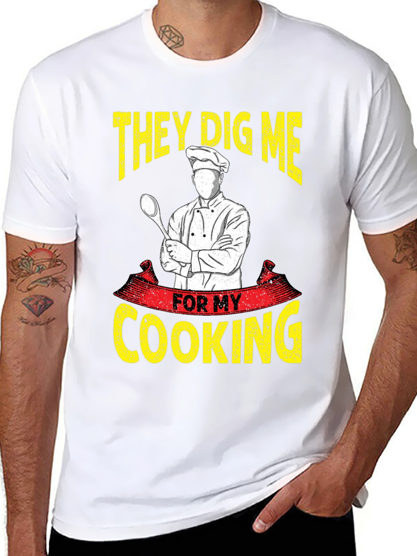 Black Chef Cooking T-Shirt - They Dig Me For My Cooking view 8
