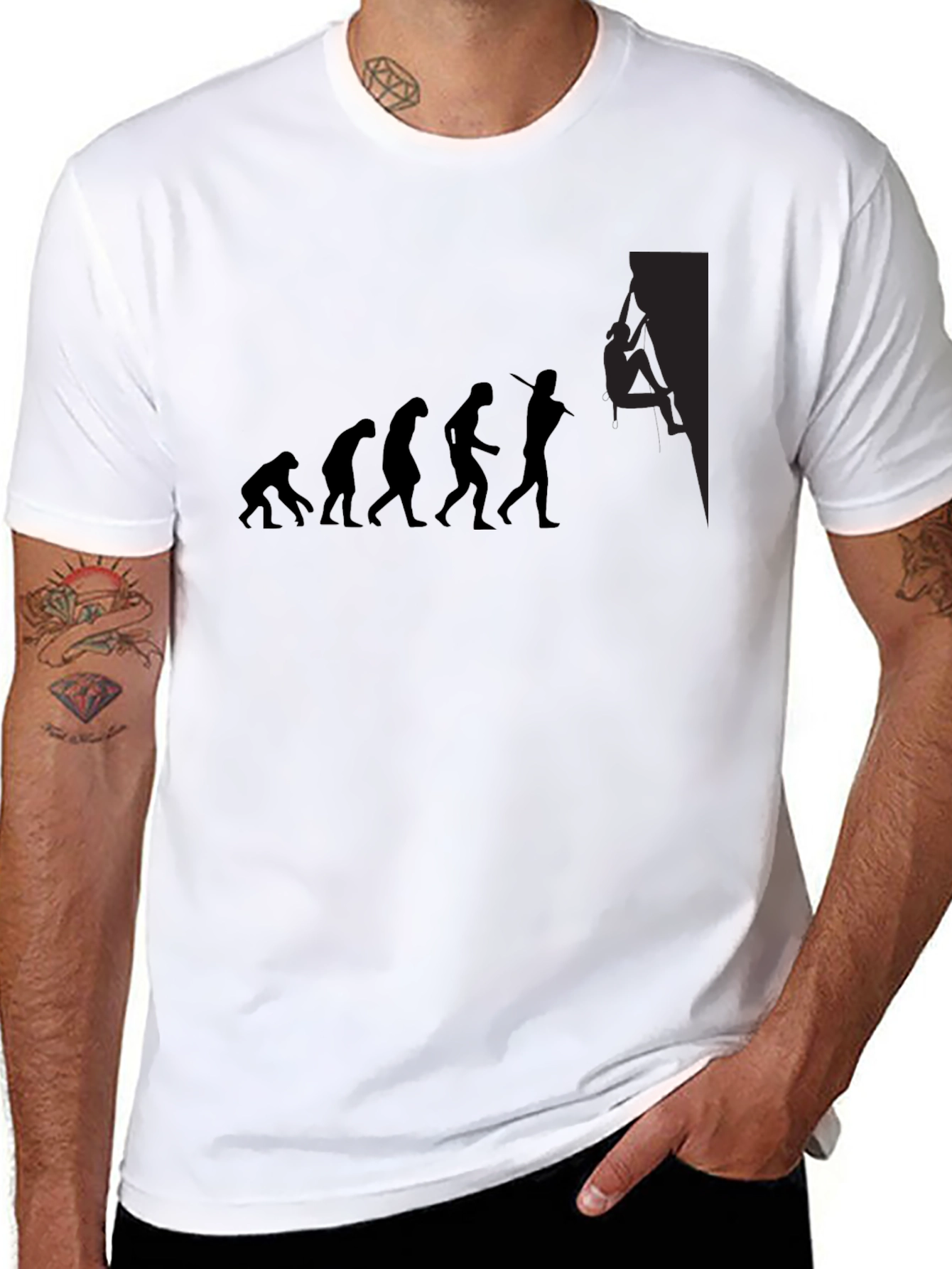 Black Evolution to Climber Men's T-Shirt view 8