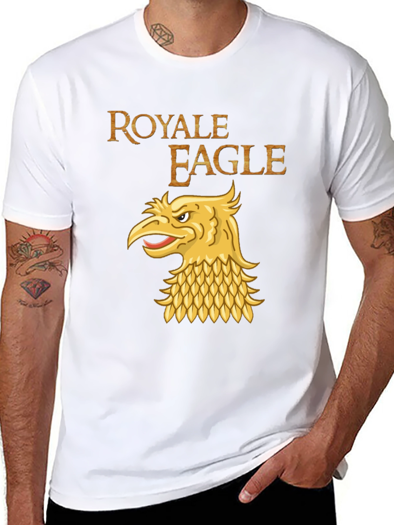 Black Royale Eagle Graphic T-Shirt - Black view 8