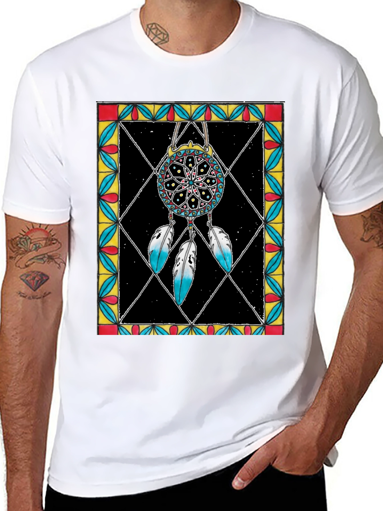 Black Dreamcatcher Graphic Tee view 8