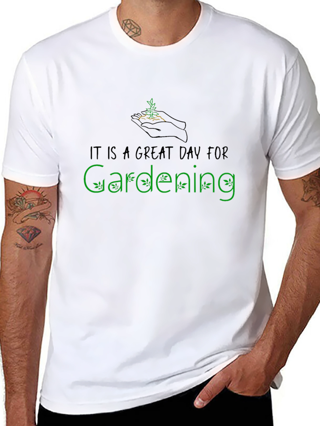 Black Gardening Day T-Shirt view 8