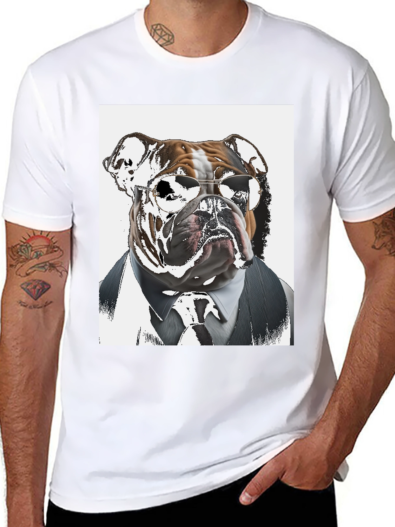 Black Dog Boss T-Shirt - Cool Canine Style view 8