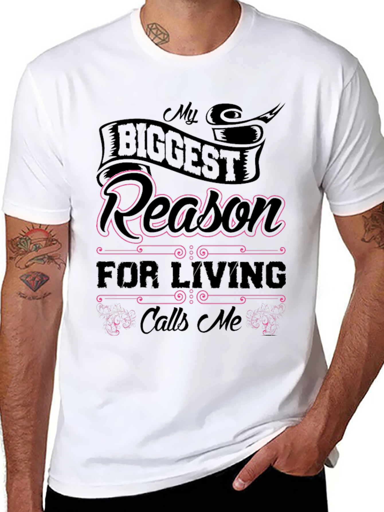Black My Biggest Reason for Living T-Shirt view 8