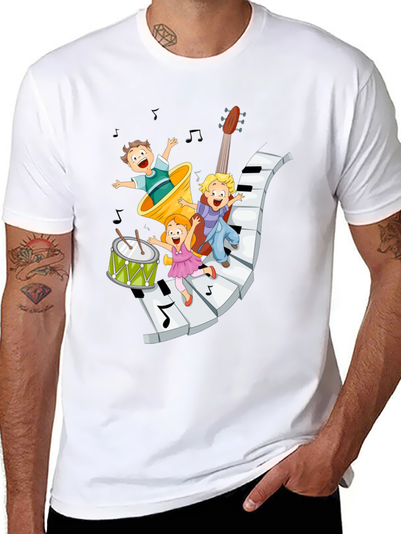 Black Musical Kids Graphic T-Shirt view 8