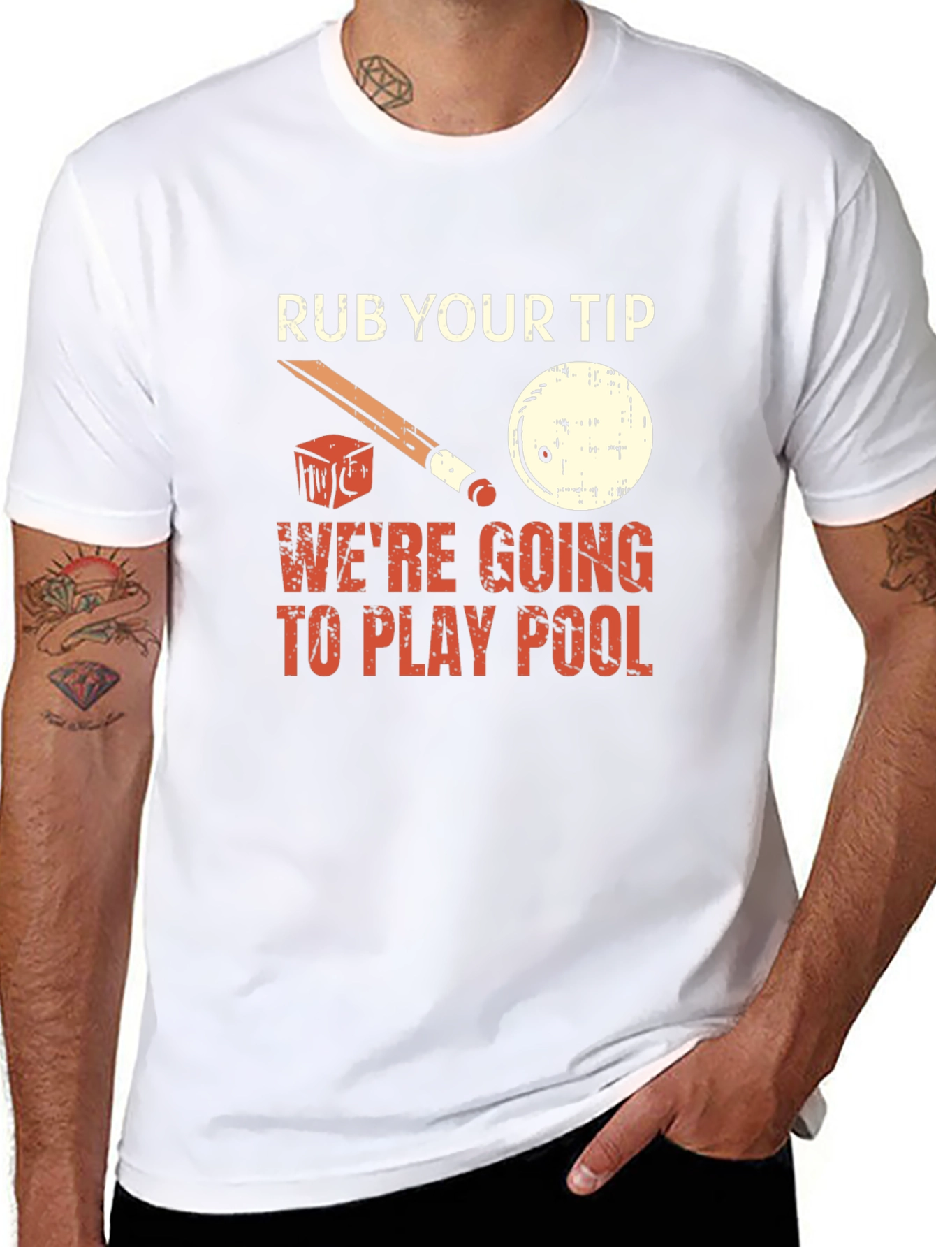 Black Rub Your Tip Pool T-Shirt view 8
