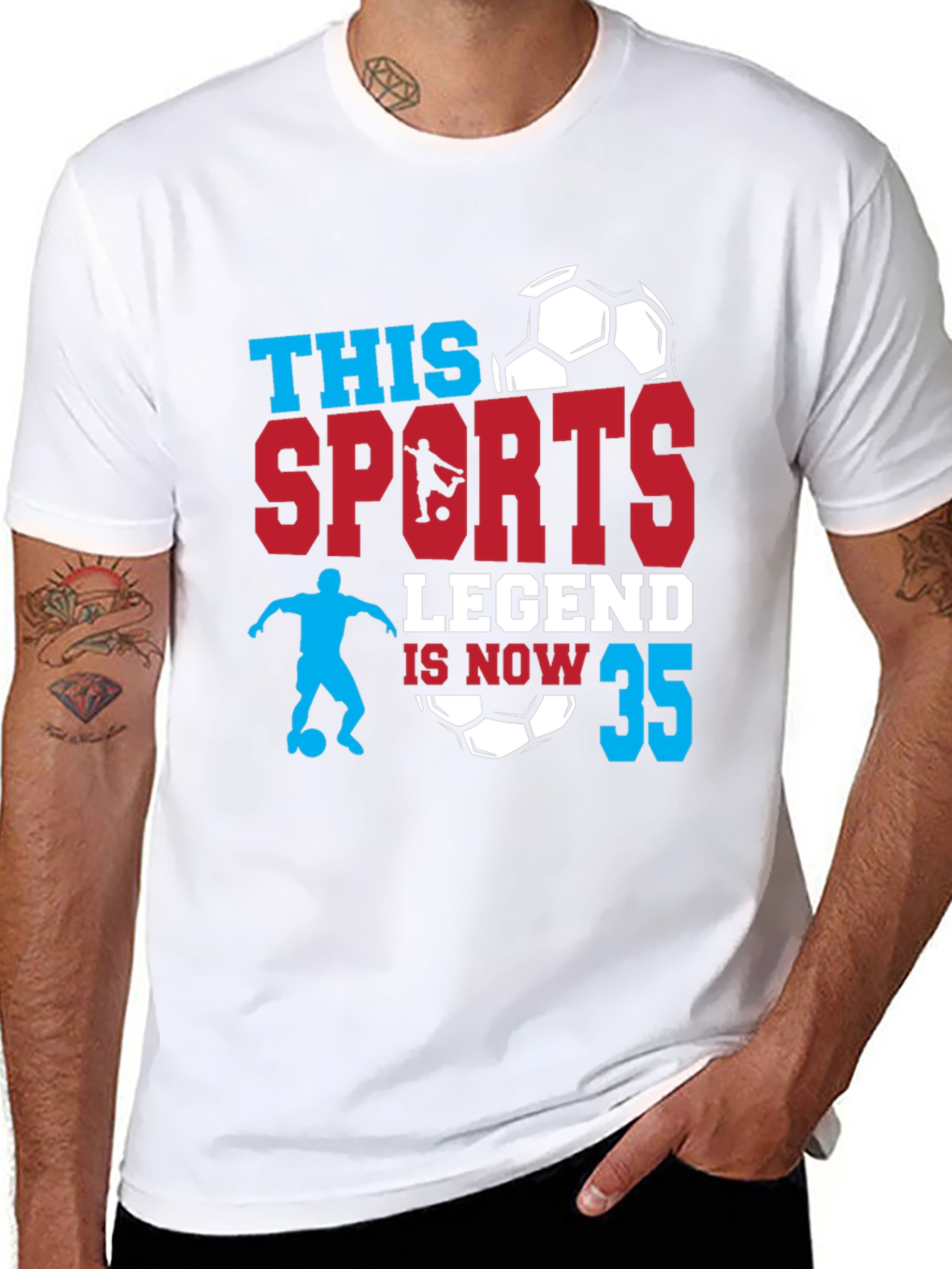 Black Sports Legend 35th Birthday Graphic T-Shirt view 8