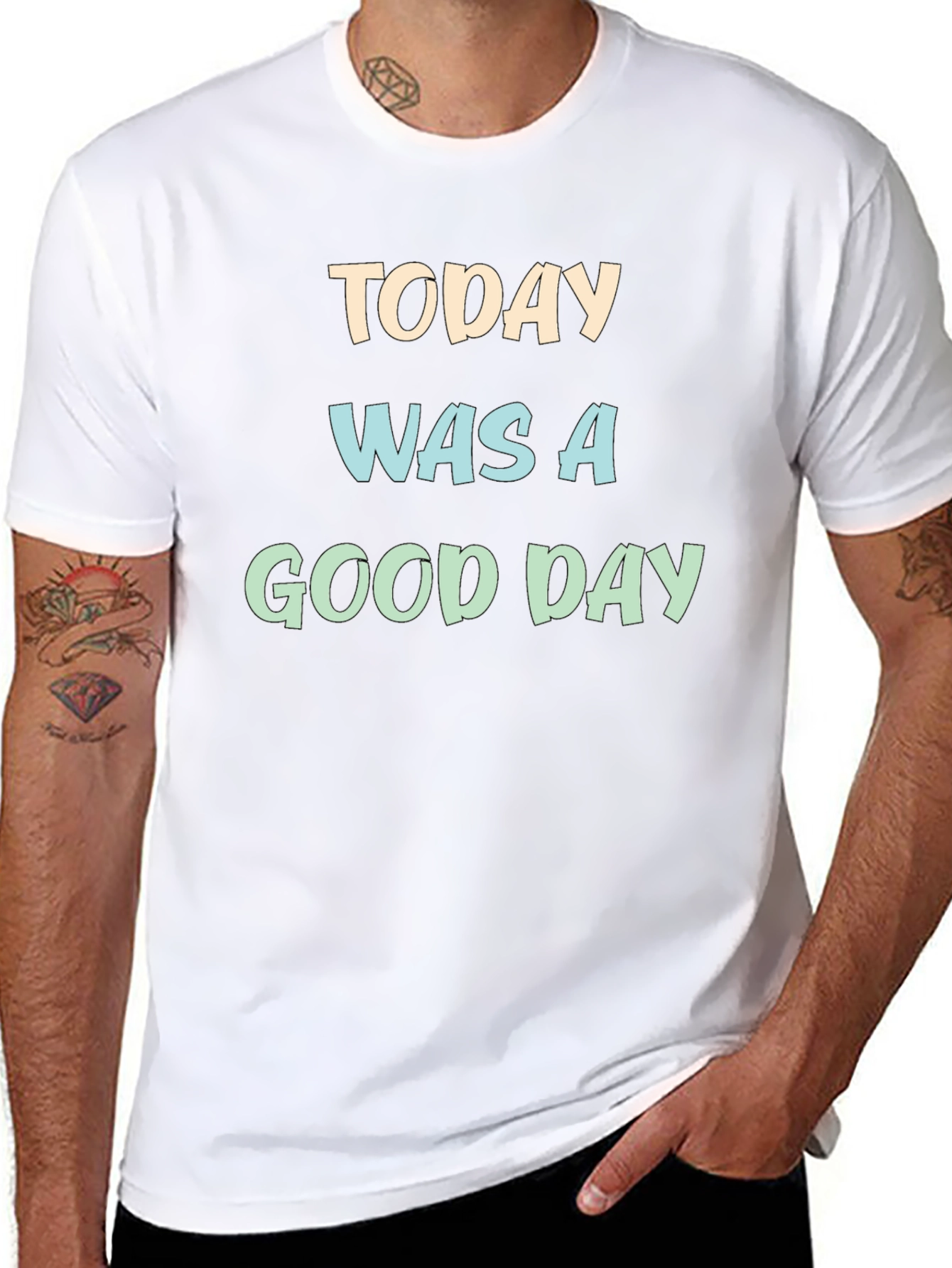 Black Today Was a Good Day Graphic T-Shirt view 8