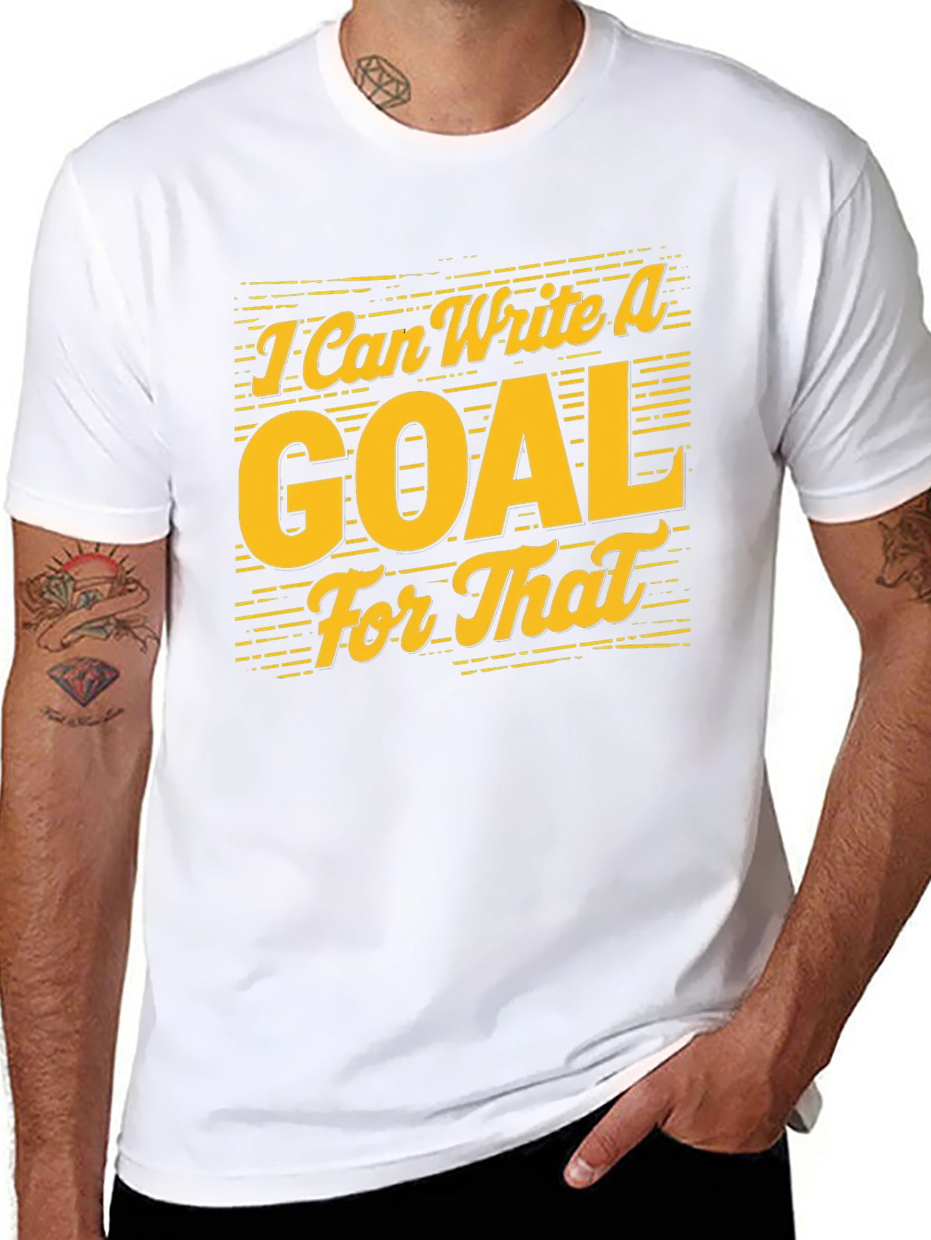 Black I Can Write A Goal For That - Graphic Tee view 8