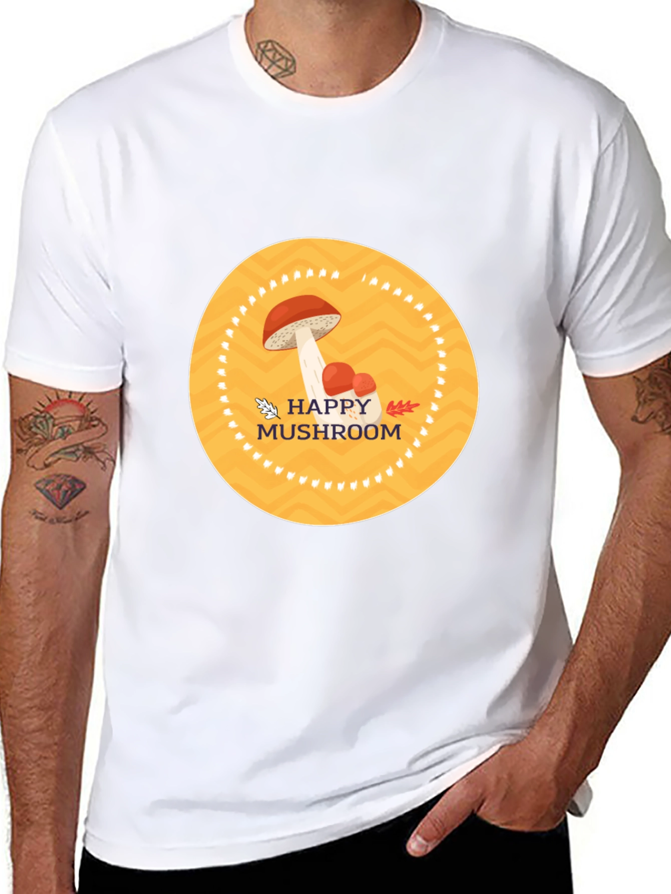 Happy Mushroom Graphic Tee - Stylish Comfort - 8